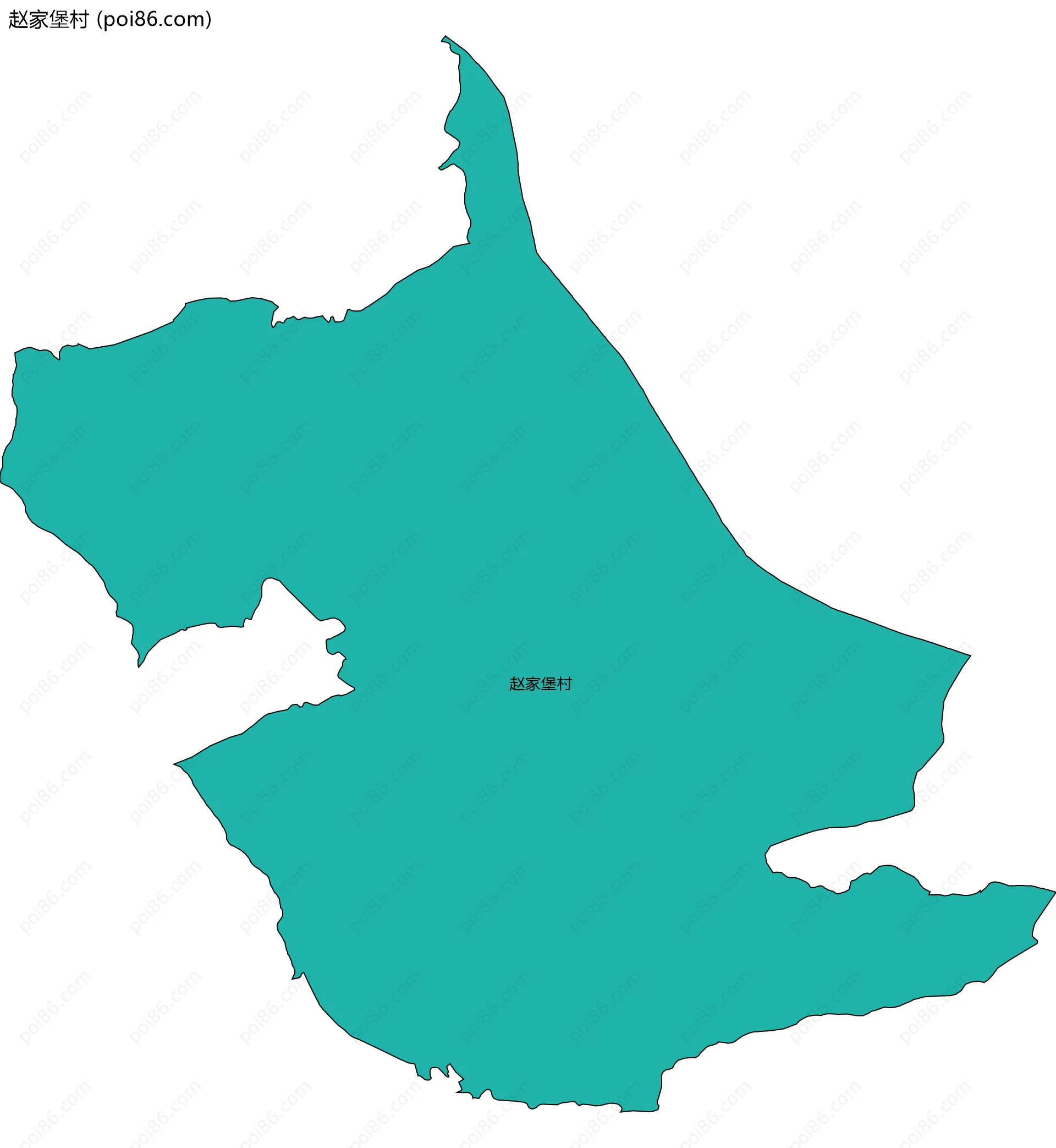 赵家堡村边界地图