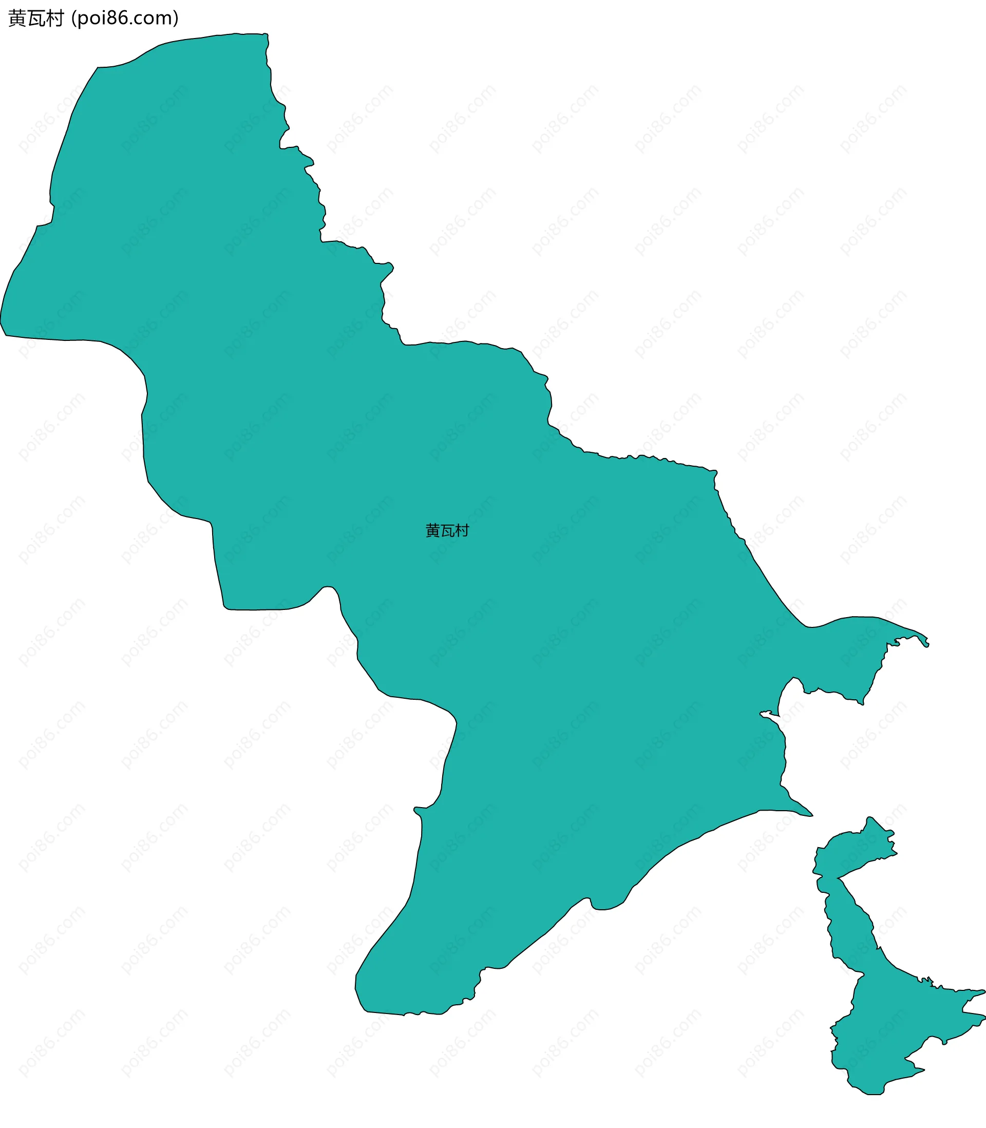 黄瓦村边界地图