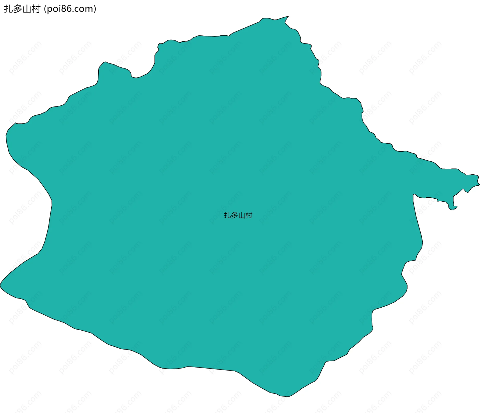 扎多山村边界地图