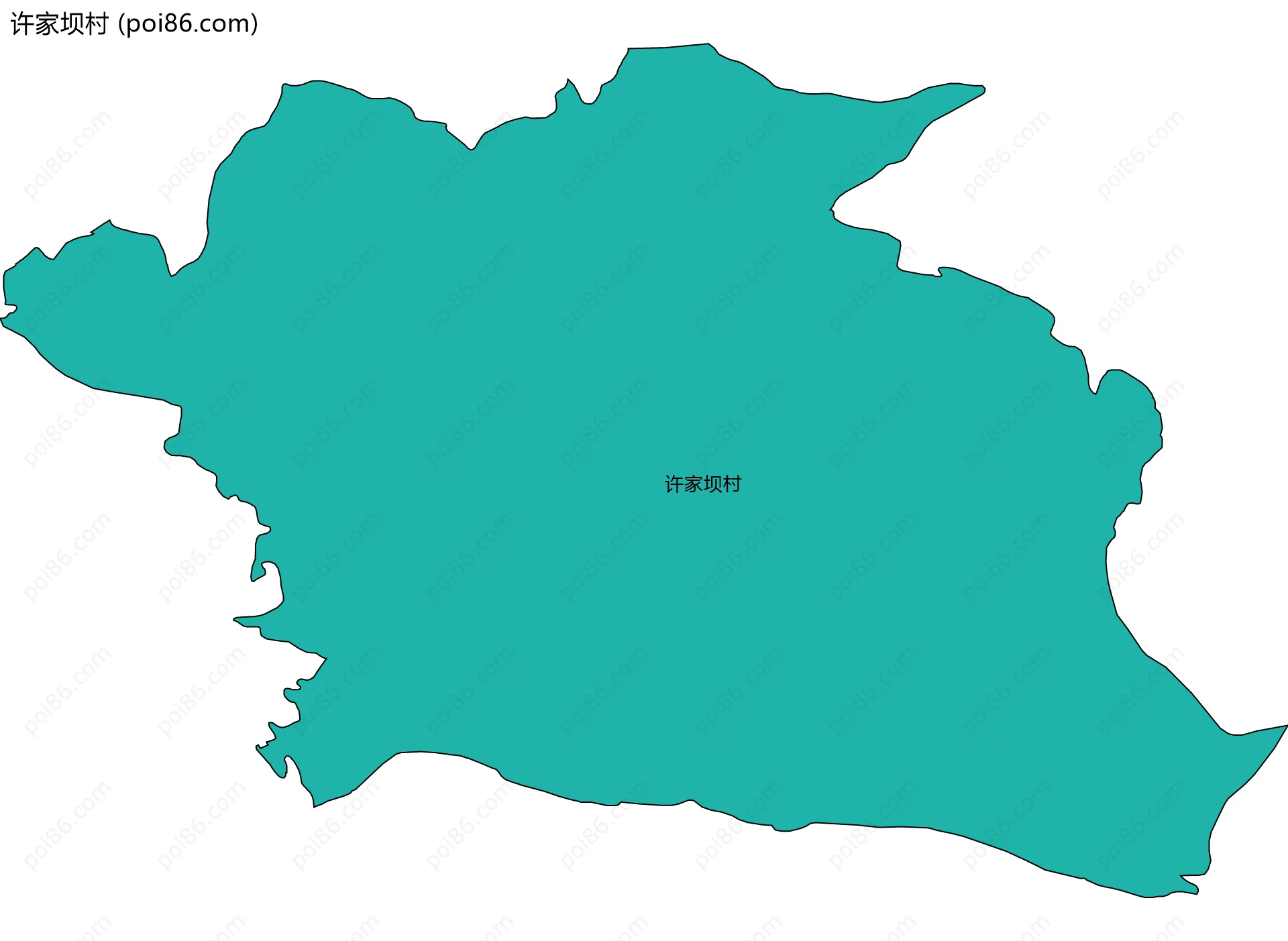 许家坝村边界地图