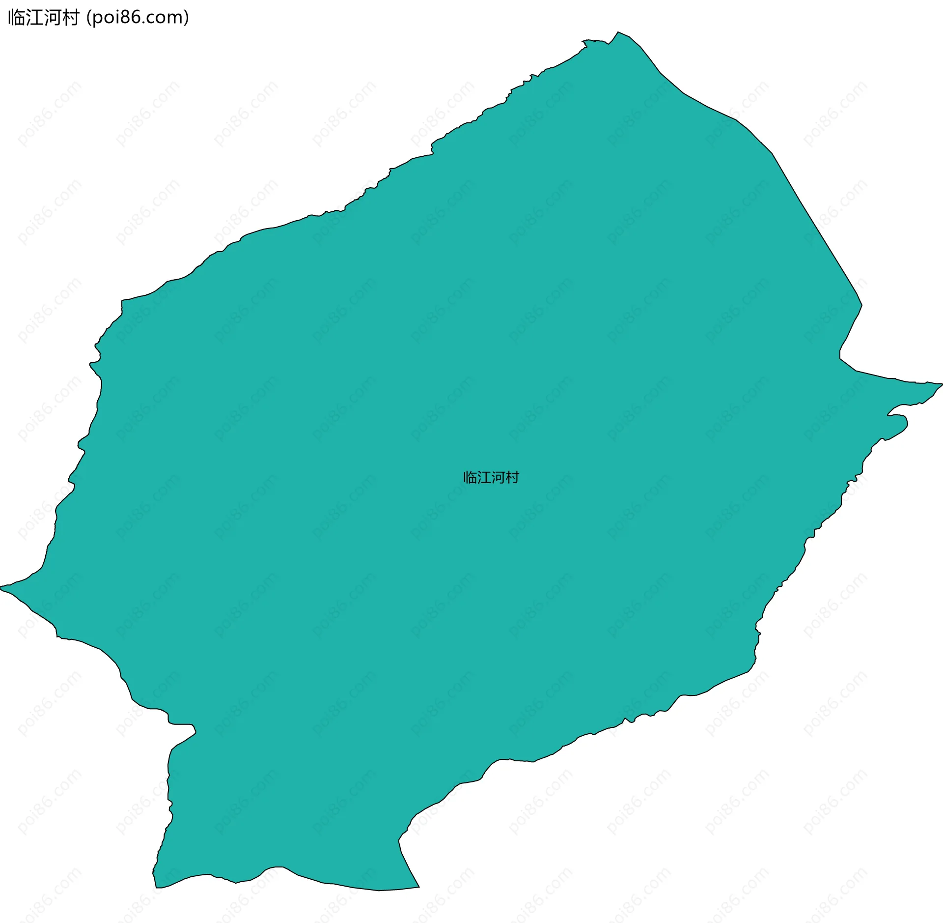 临江河村边界地图