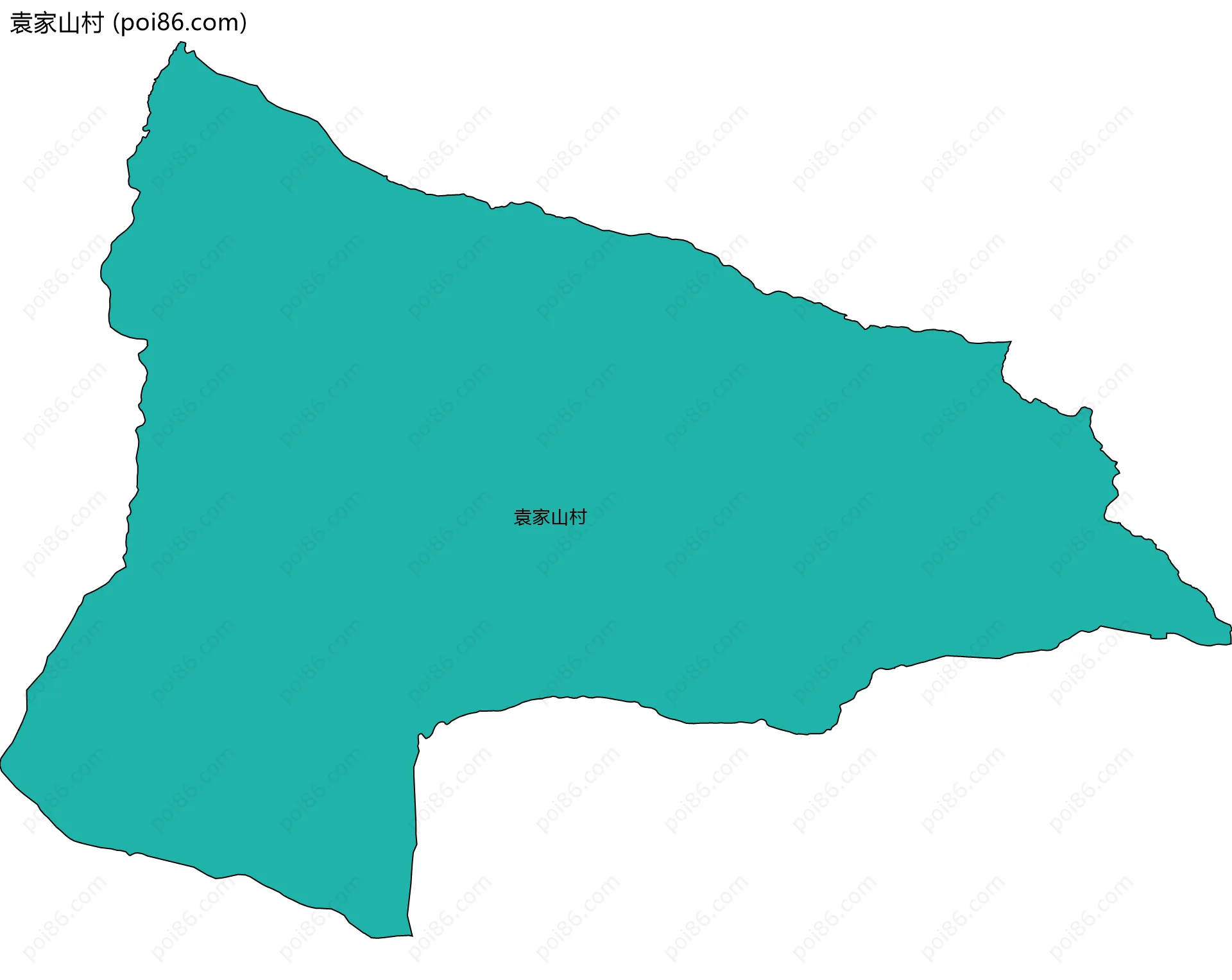 袁家山村边界地图