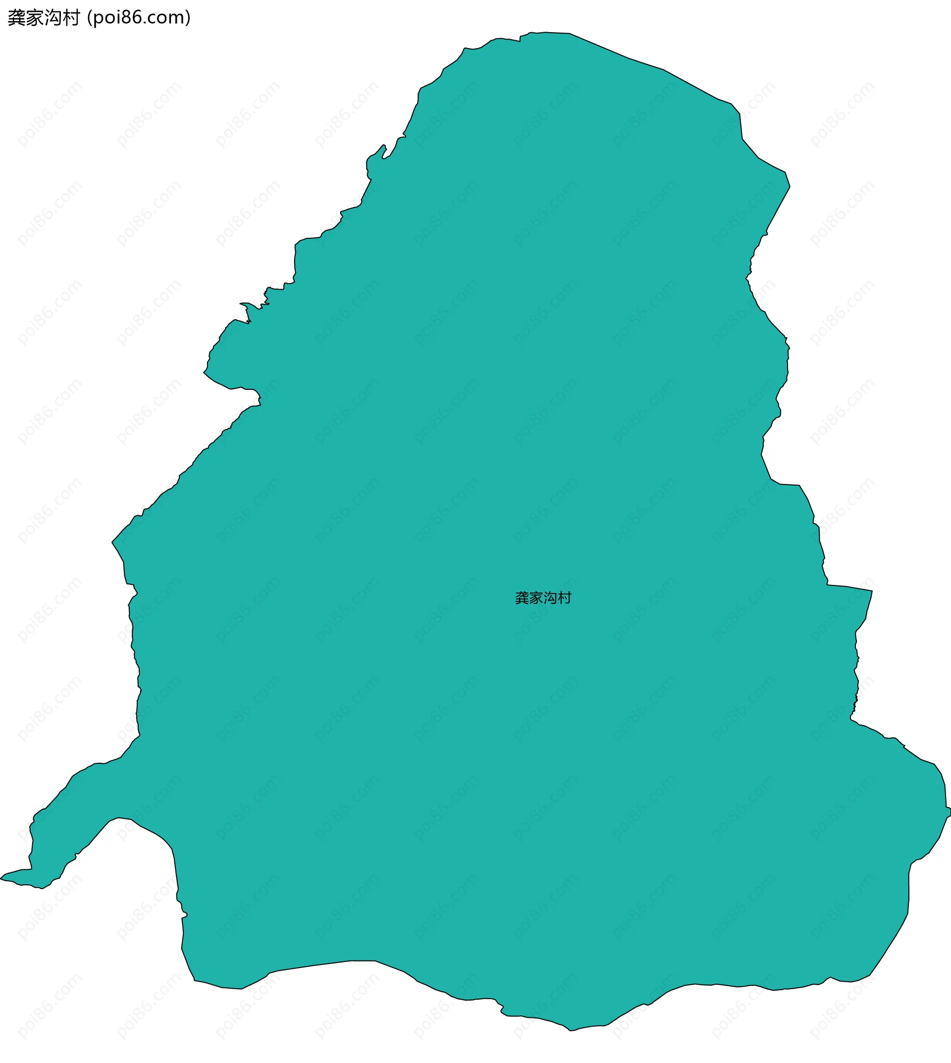 龚家沟村边界地图