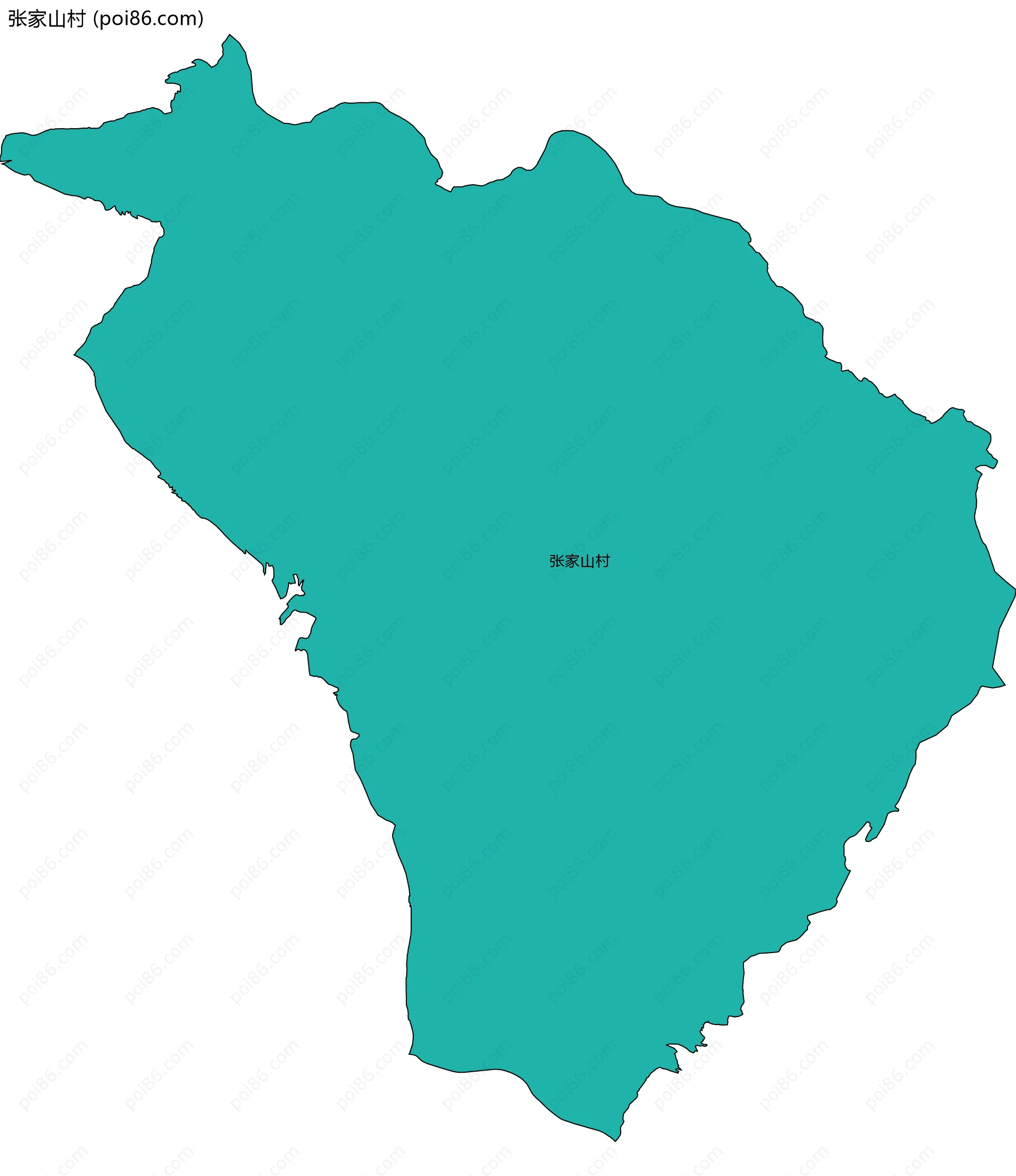 张家山村边界地图