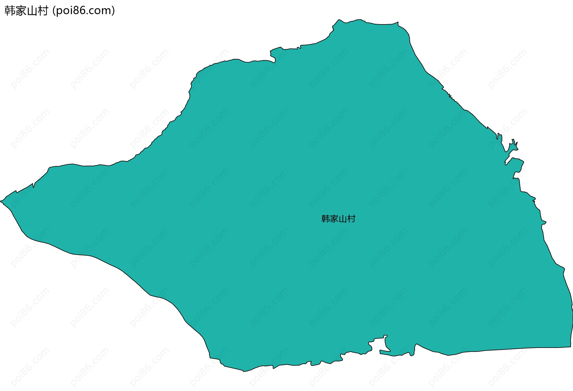 韩家山村边界地图