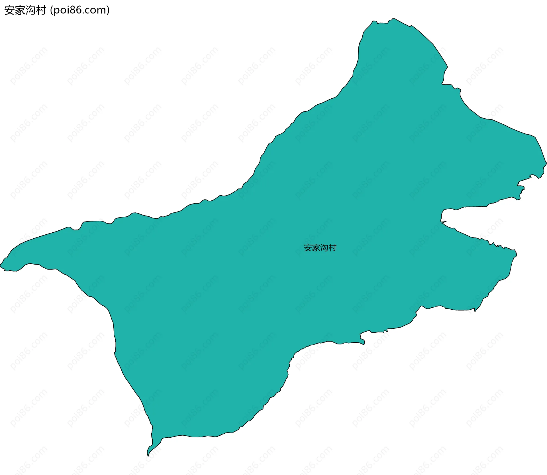 安家沟村边界地图