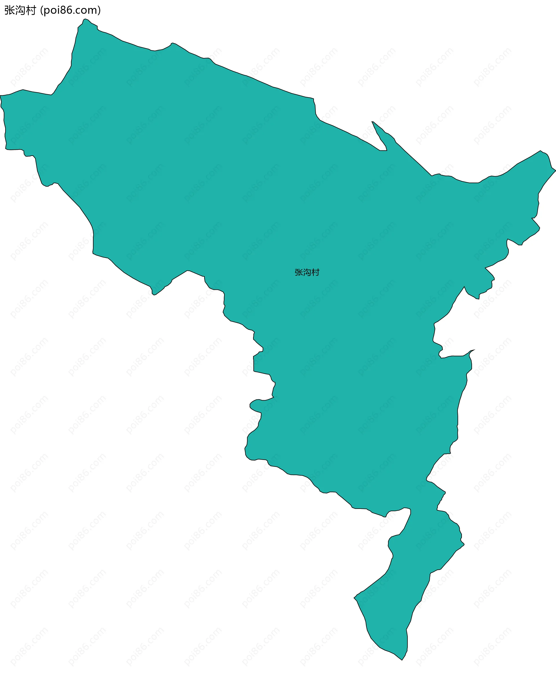 张沟村边界地图