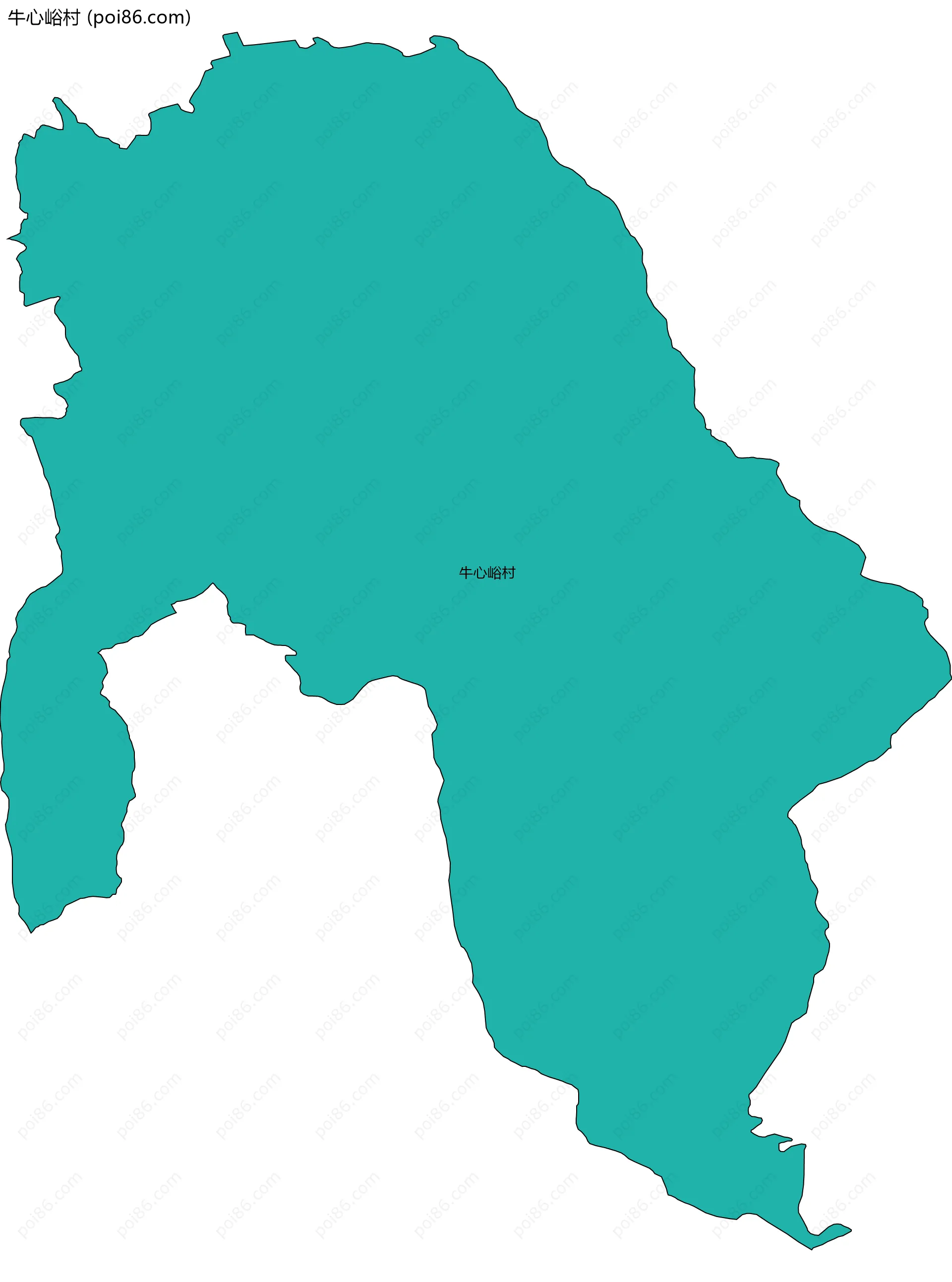 牛心峪村边界地图