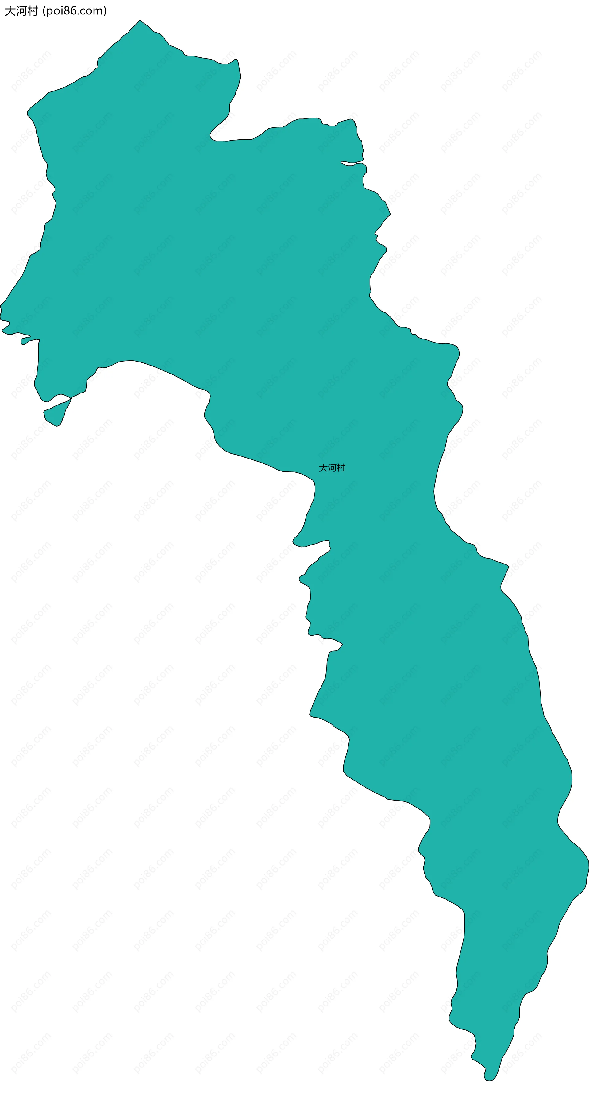 大河村边界地图