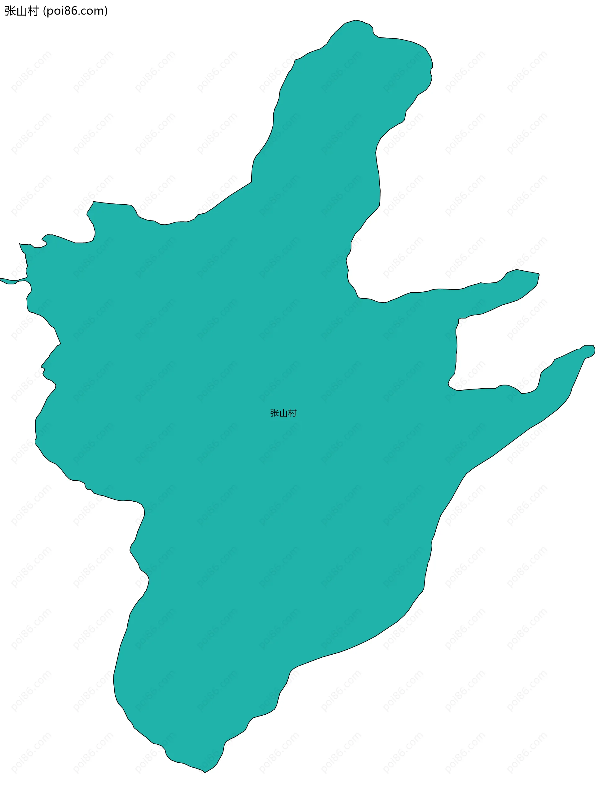 张山村边界地图