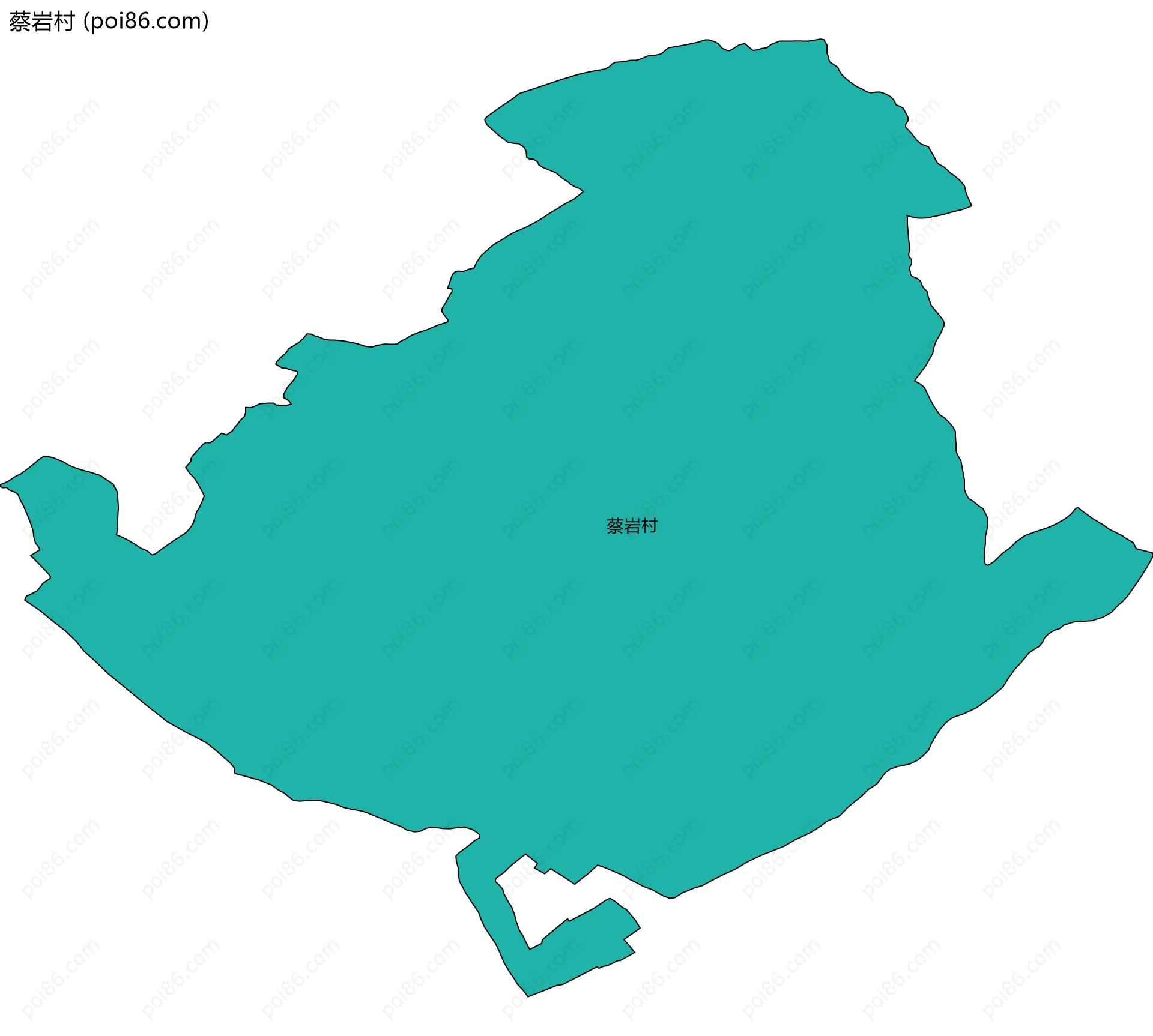 蔡岩村边界地图