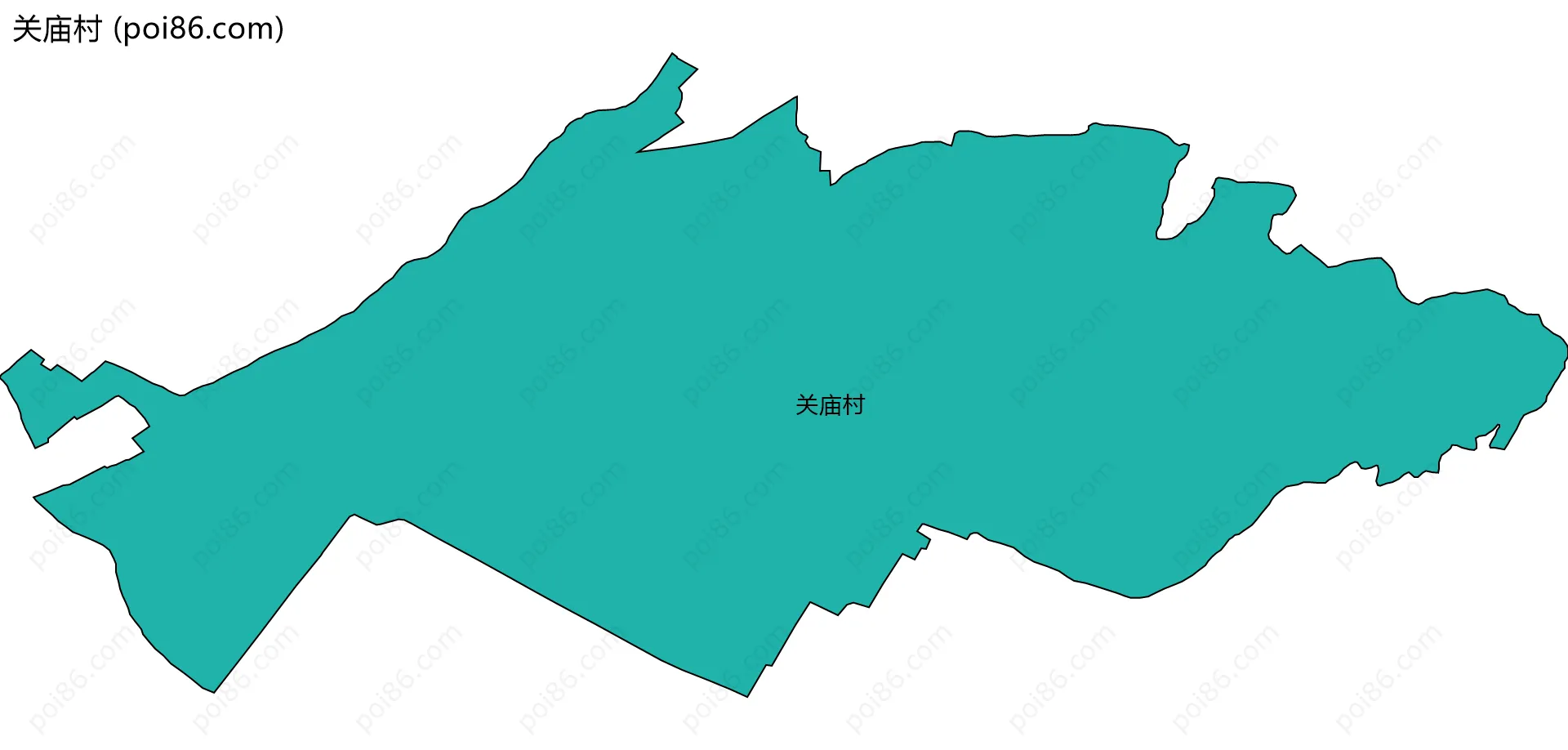 关庙村边界地图