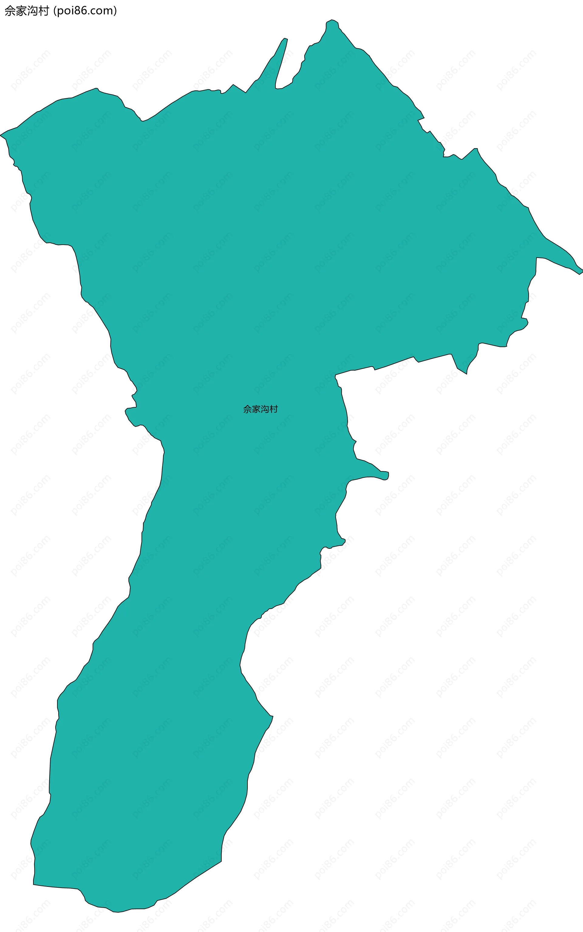 佘家沟村边界地图