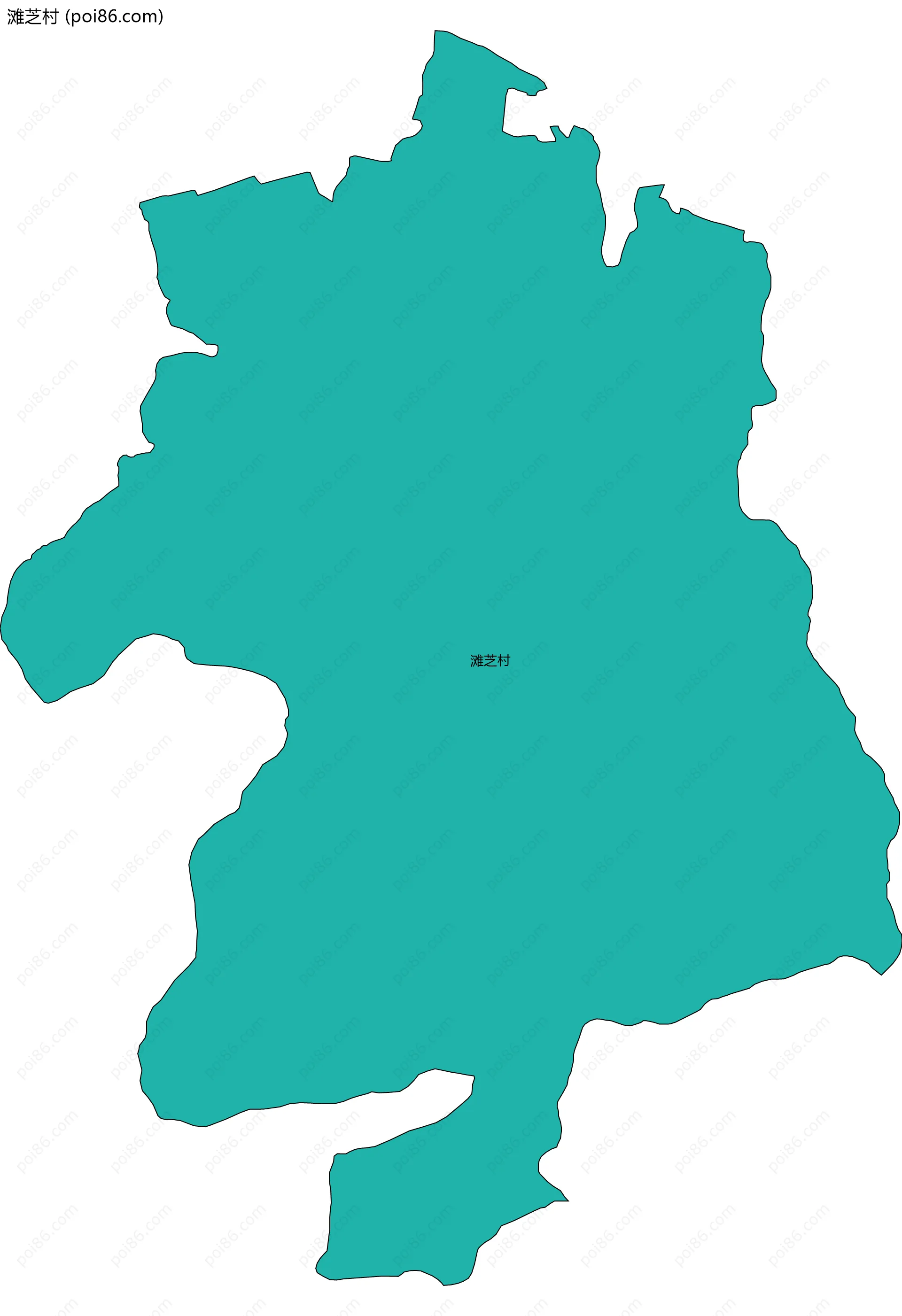 滩芝村边界地图