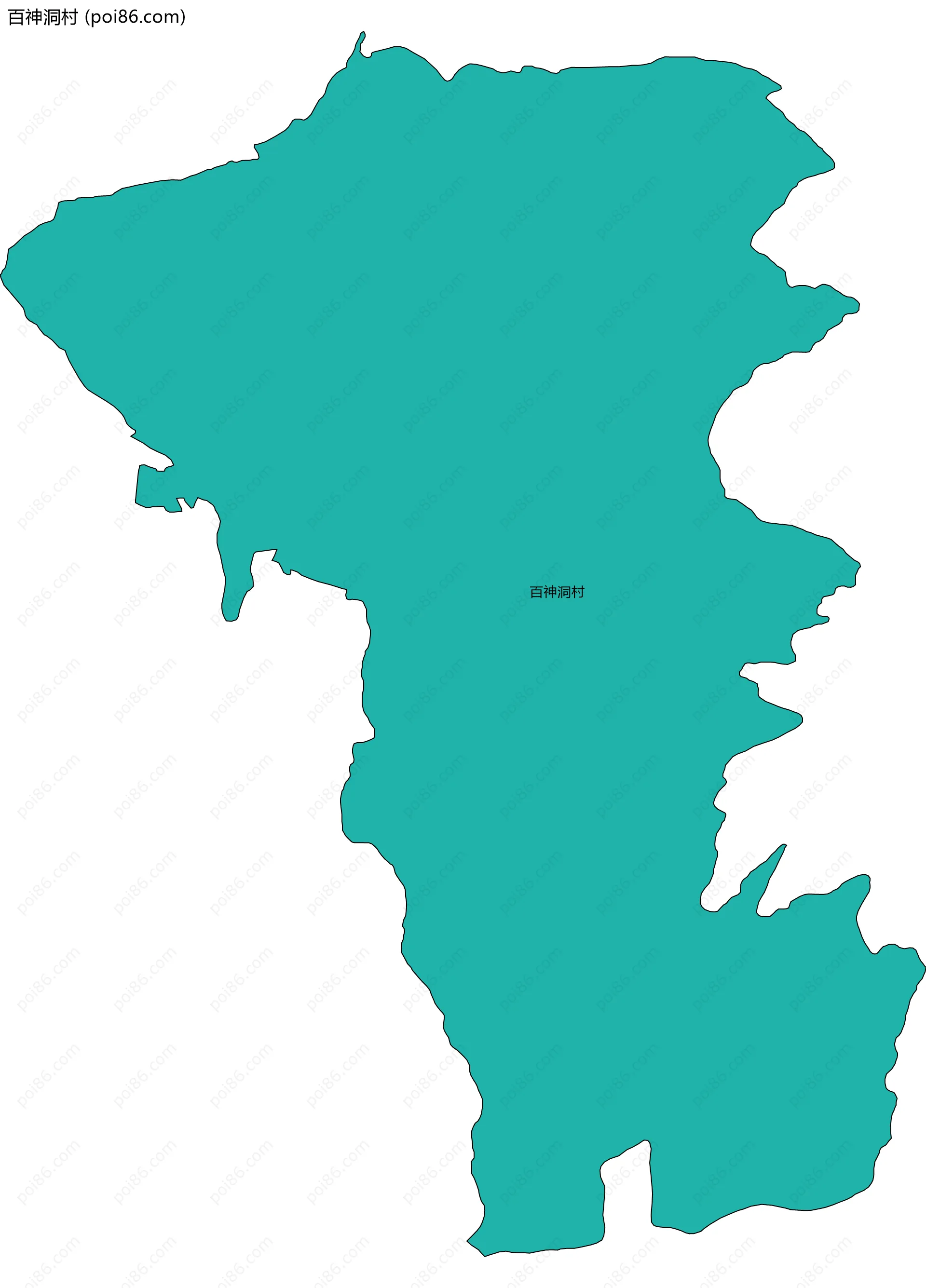 百神洞村边界地图