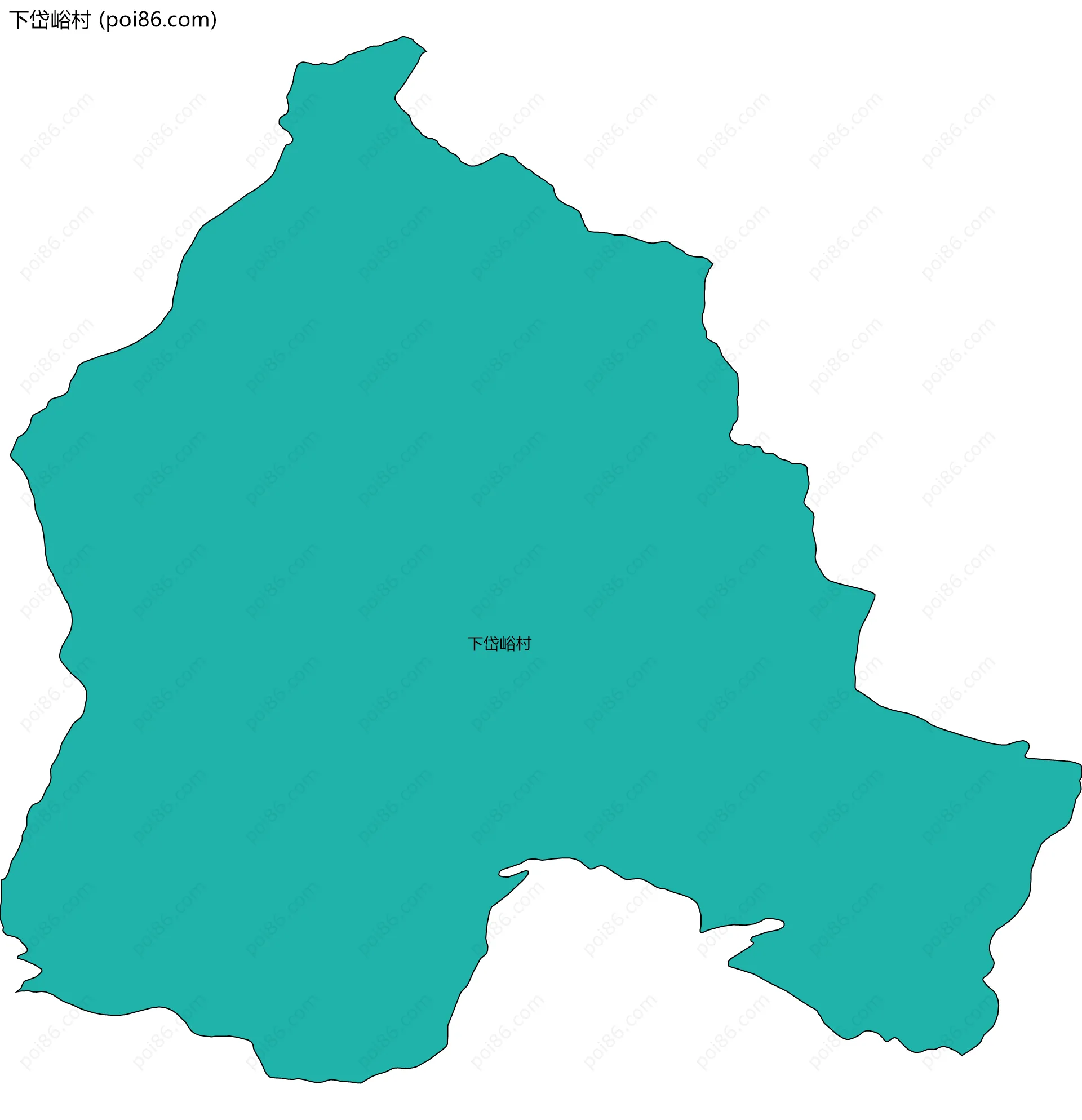 下岱峪村边界地图