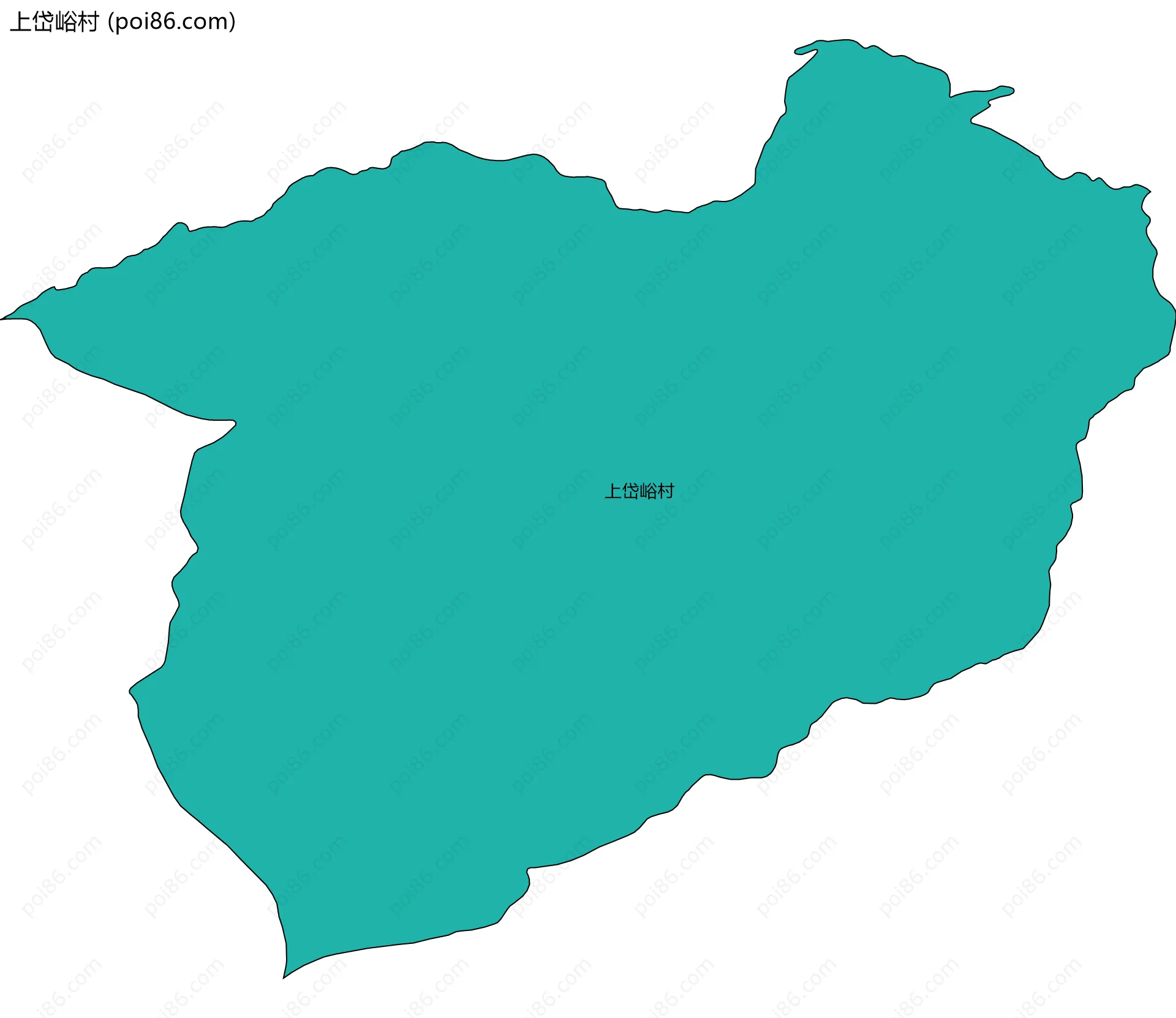 上岱峪村边界地图