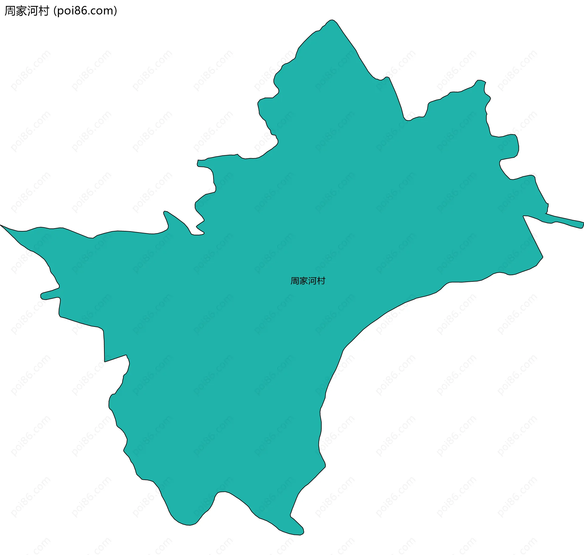 周家河村边界地图