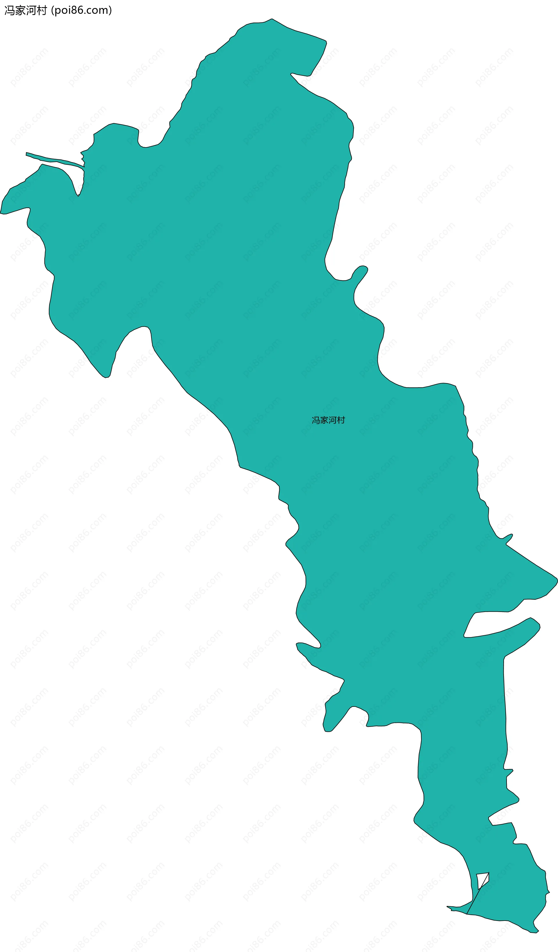 冯家河村边界地图