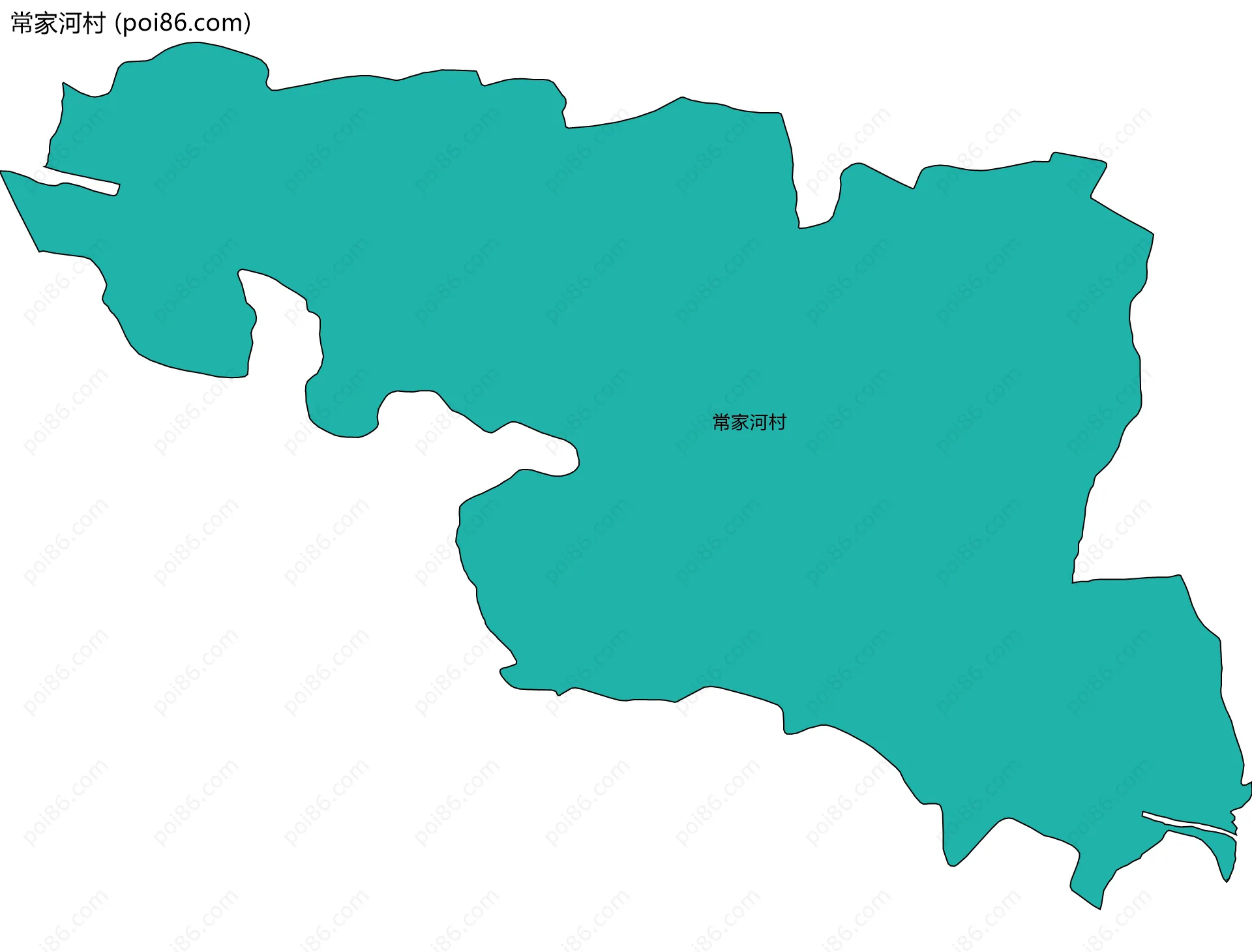 常家河村边界地图