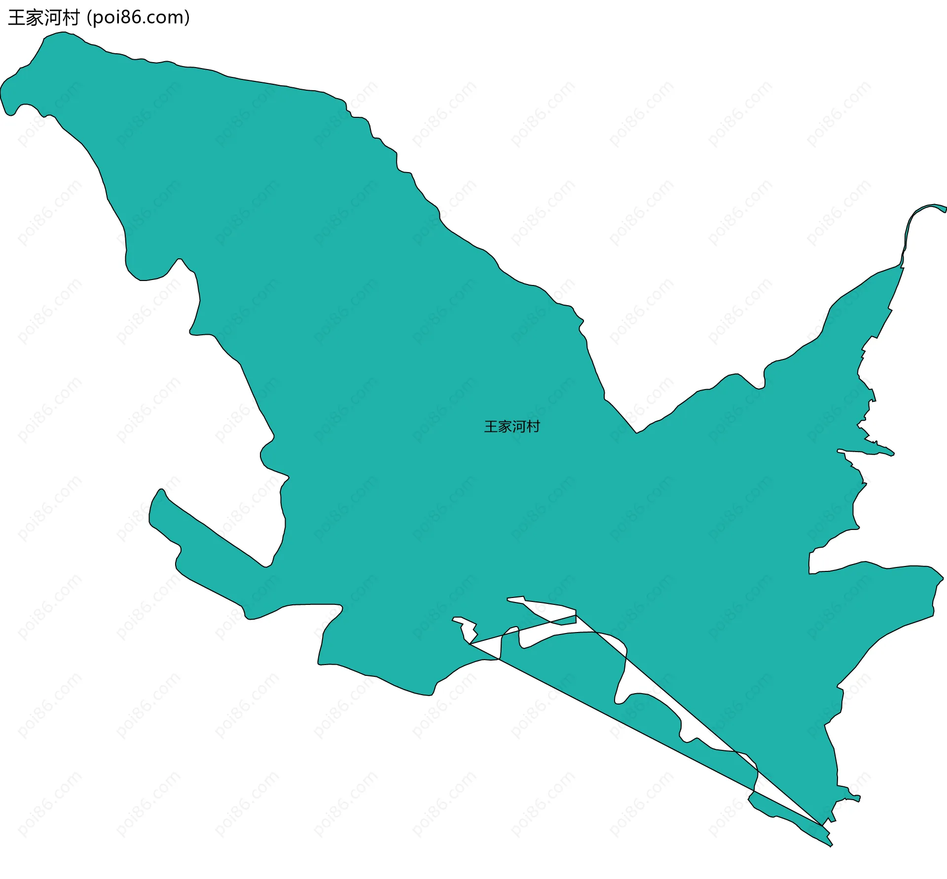王家河村边界地图
