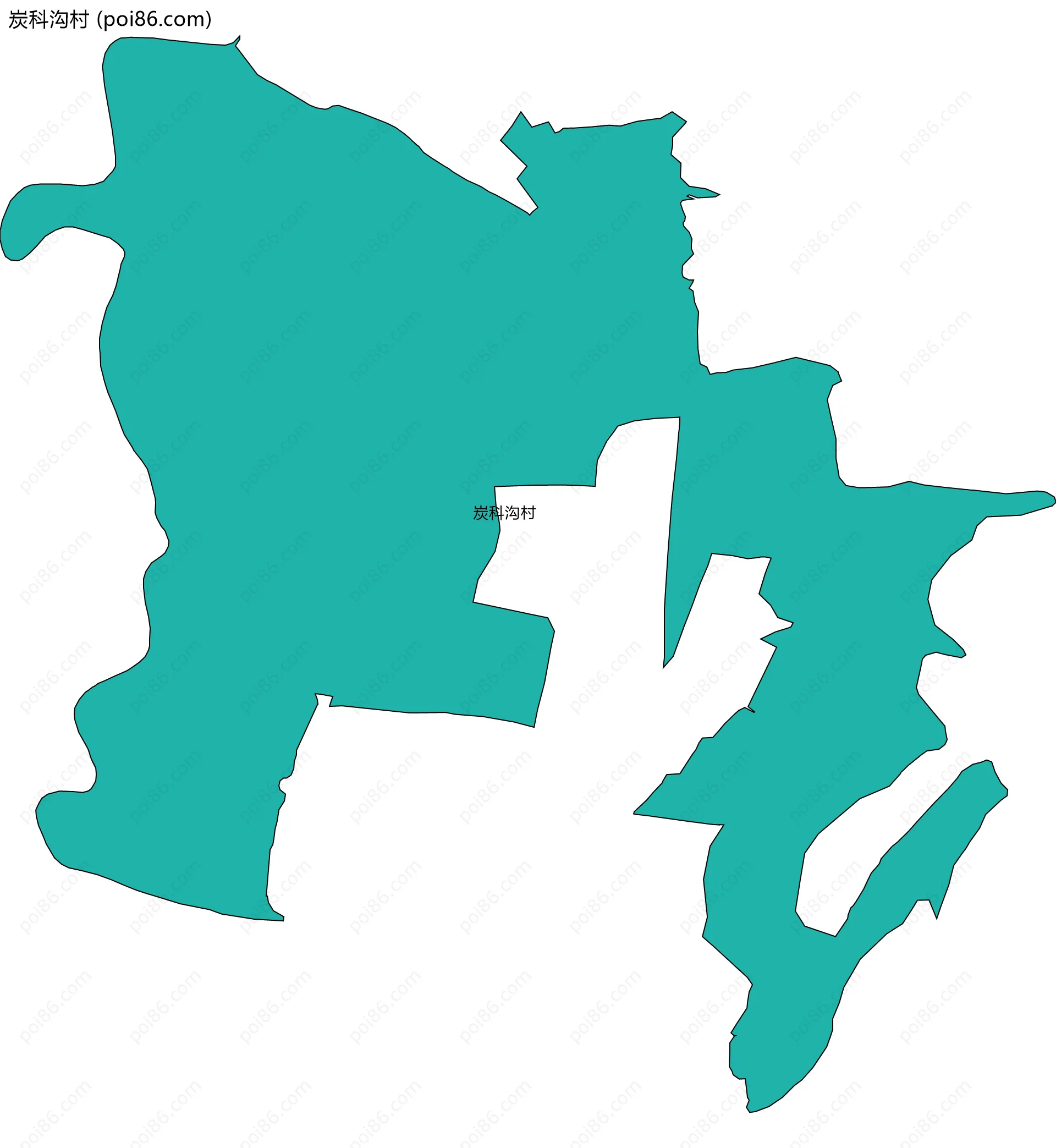 炭科沟村边界地图