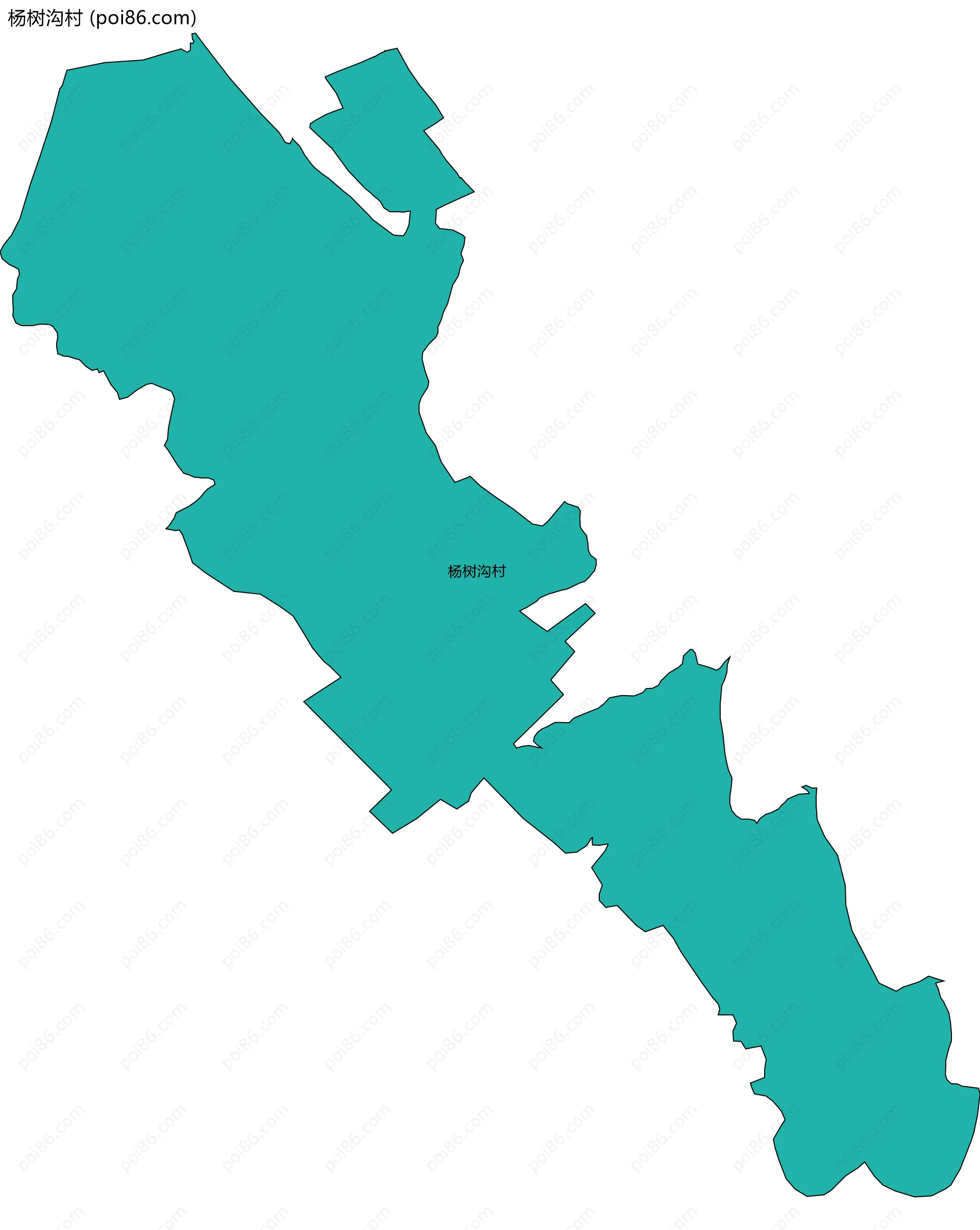 杨树沟村边界地图