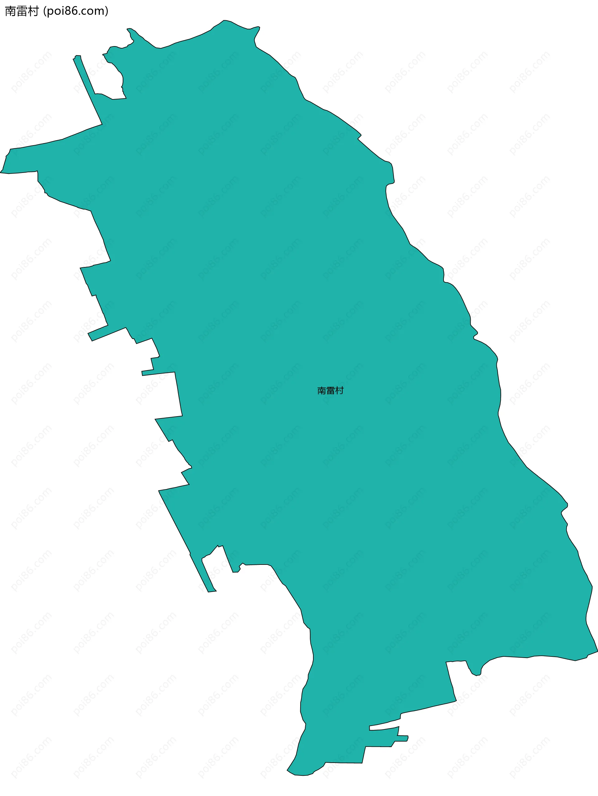 南雷村边界地图