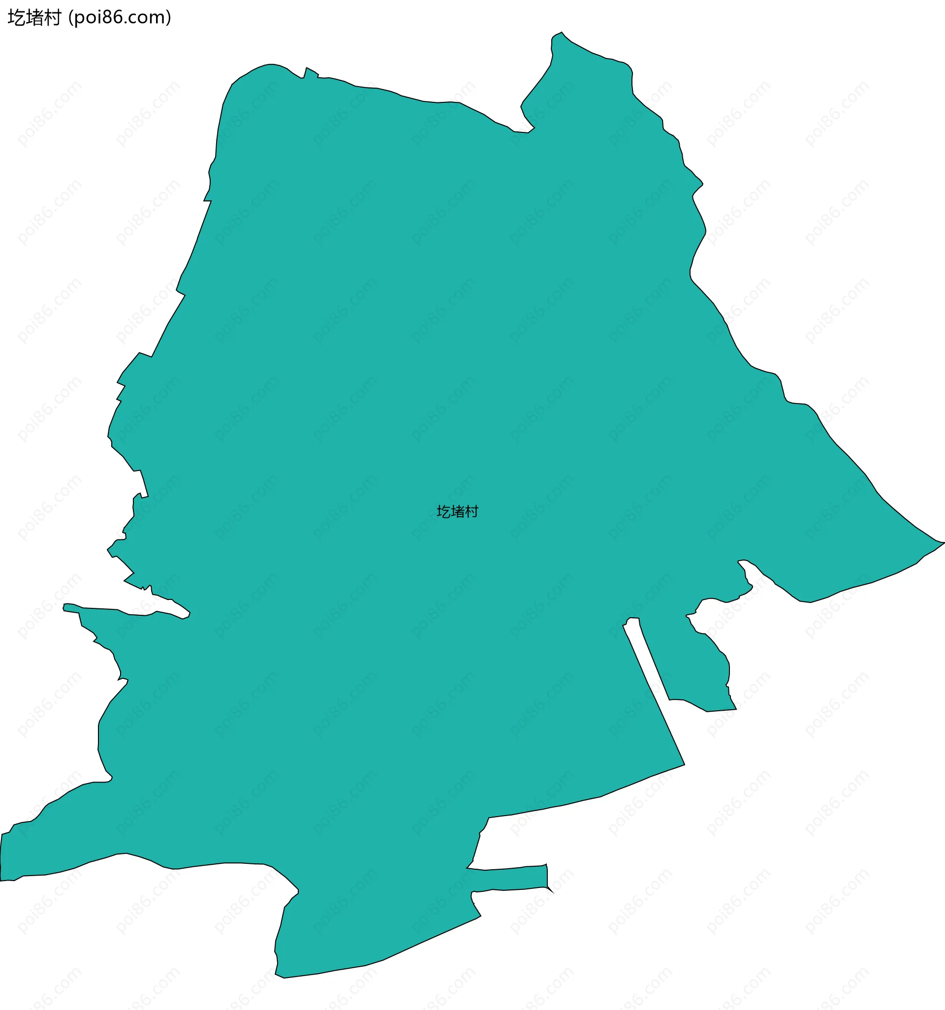 圪堵村边界地图