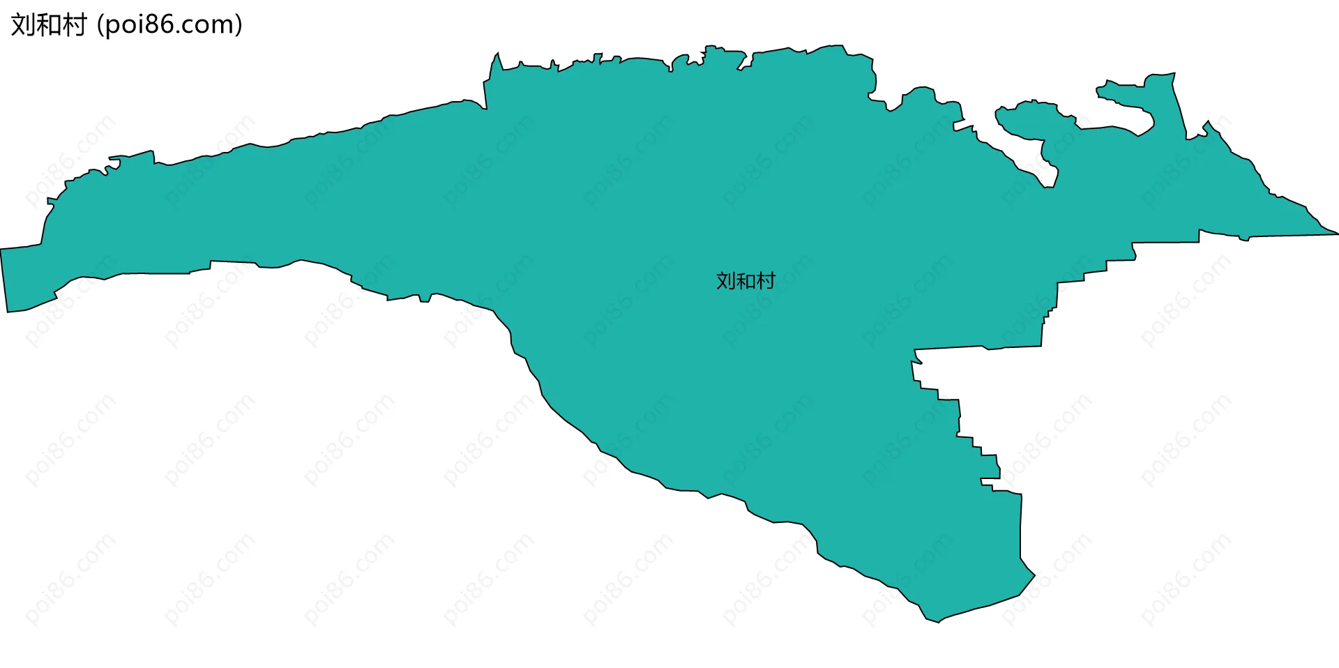 刘和村边界地图
