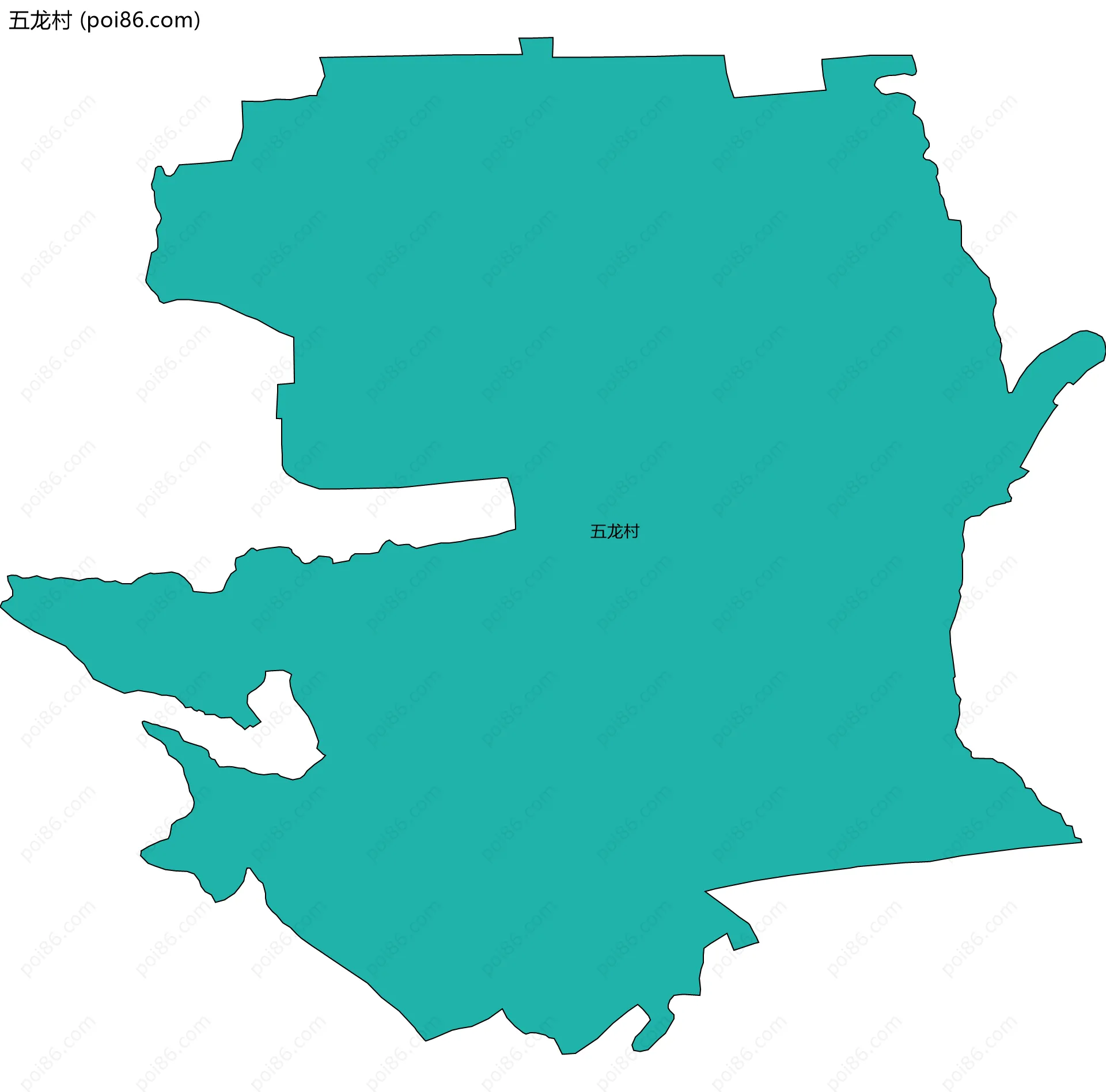 五龙村边界地图