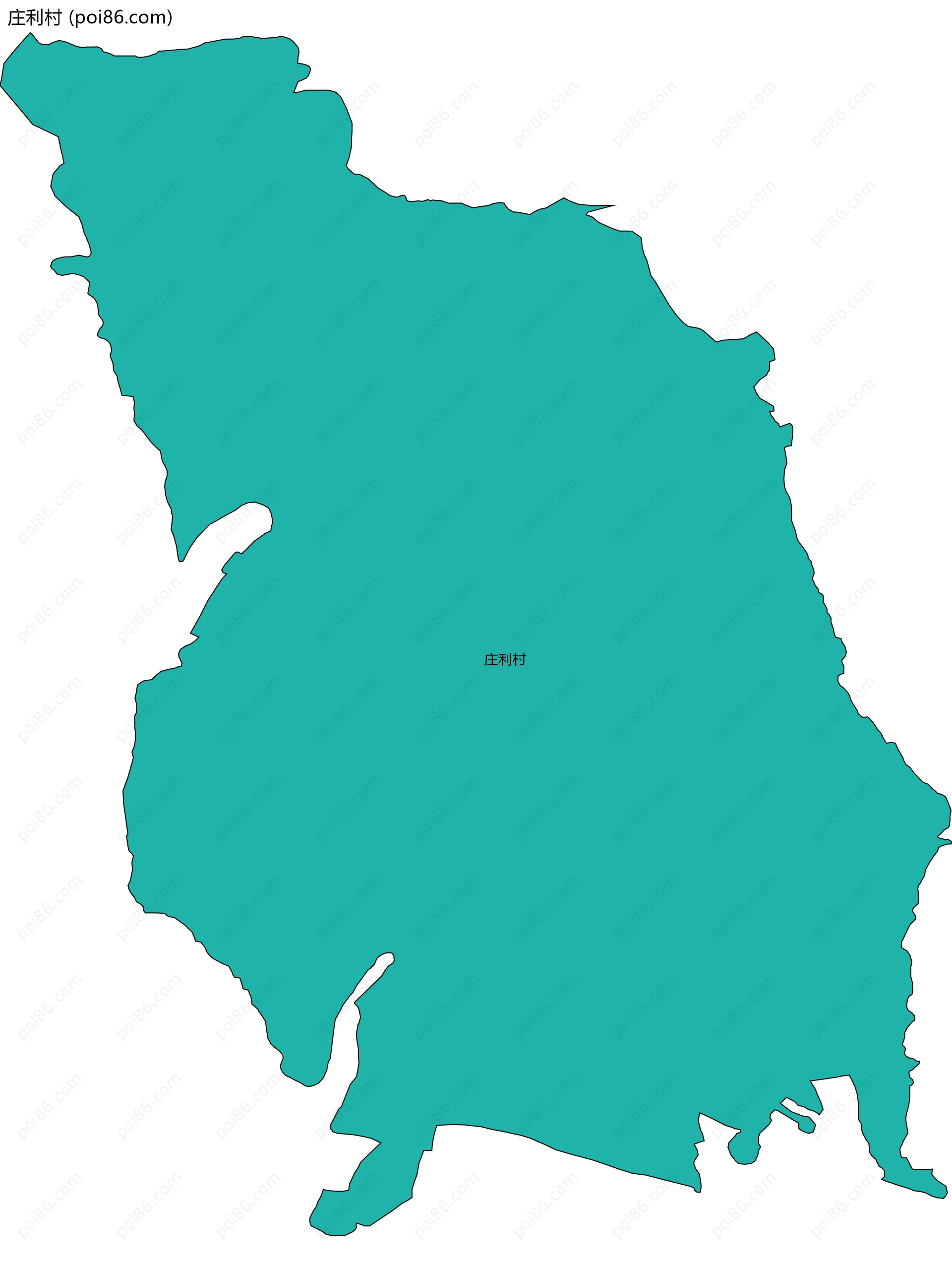 庄利村边界地图