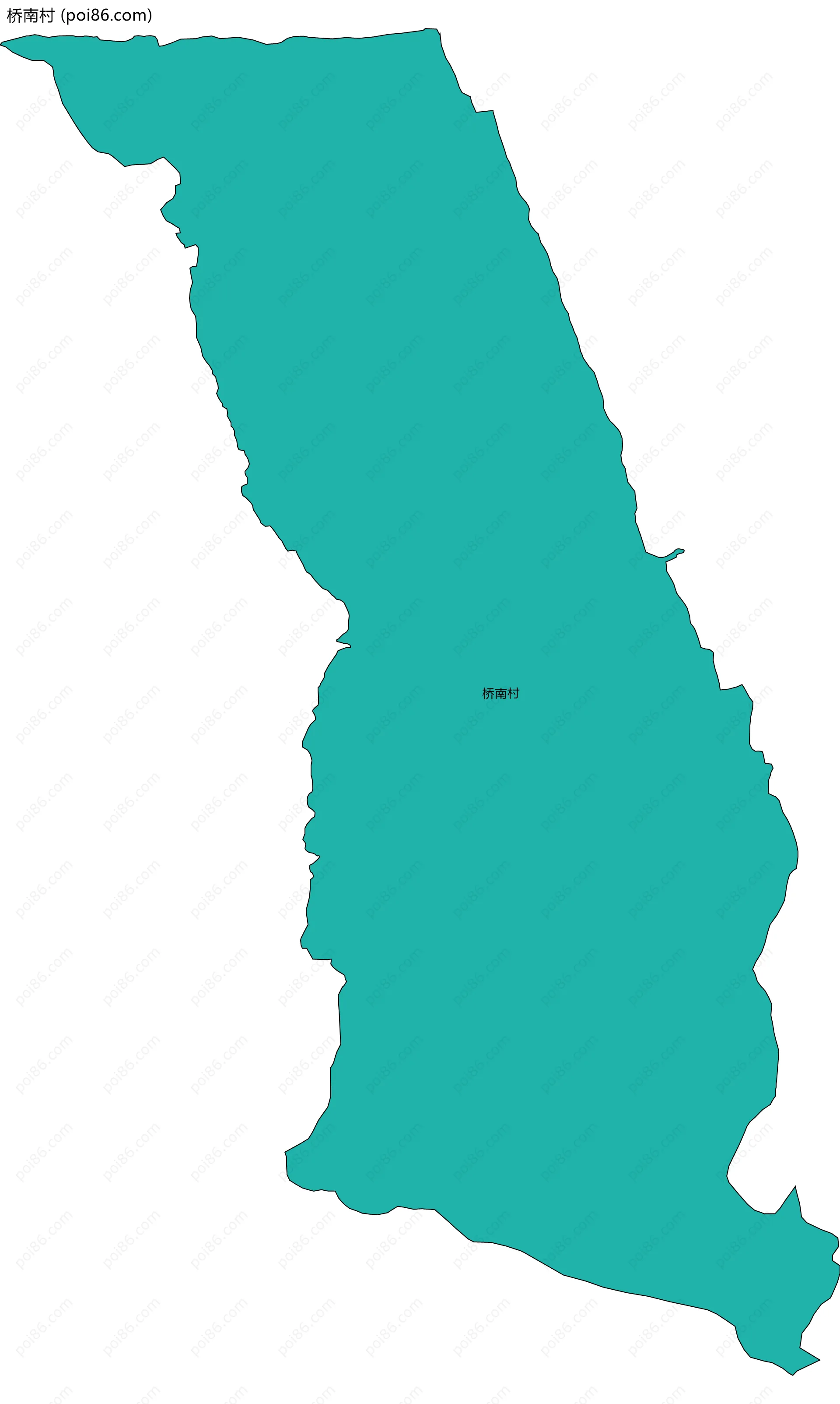 桥南村边界地图