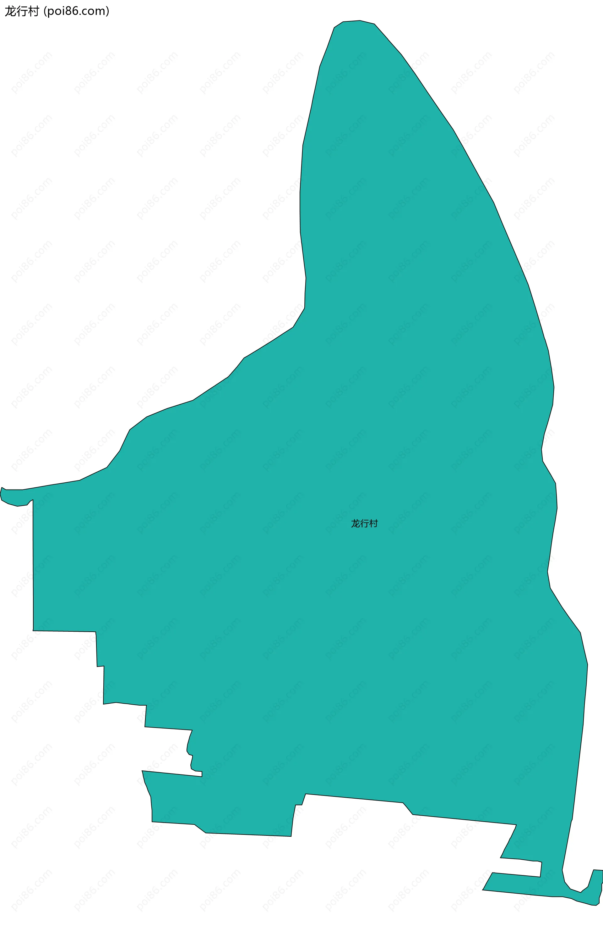 龙行村边界地图