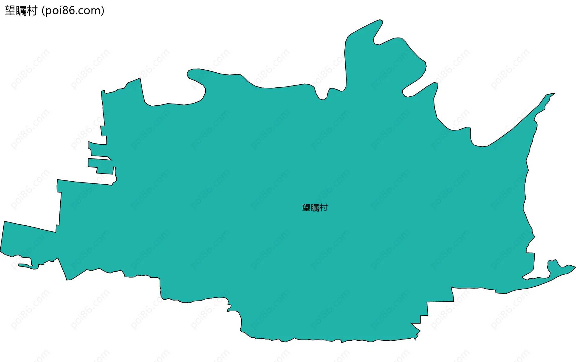 望瞩村边界地图