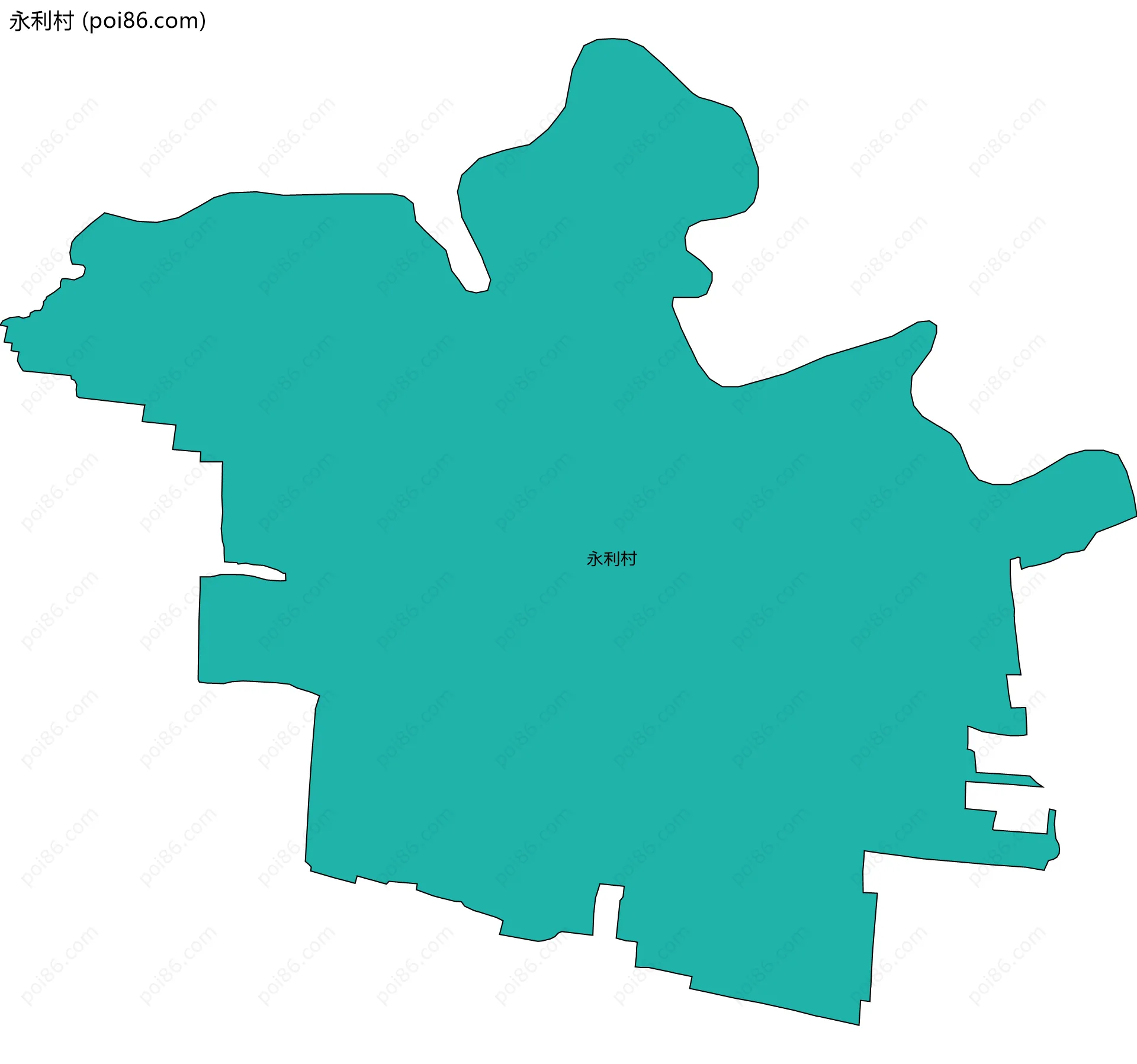 永利村边界地图