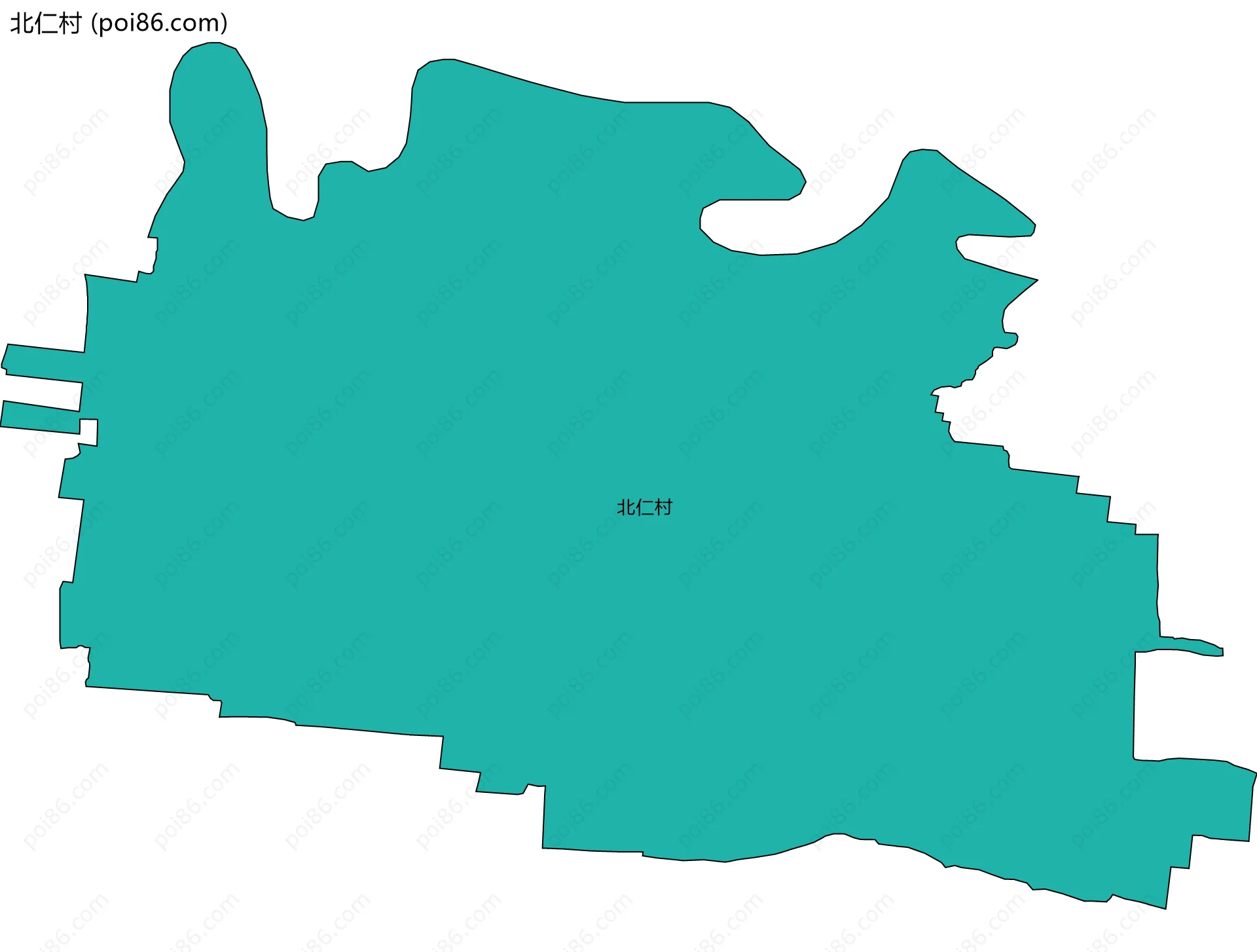 北仁村边界地图