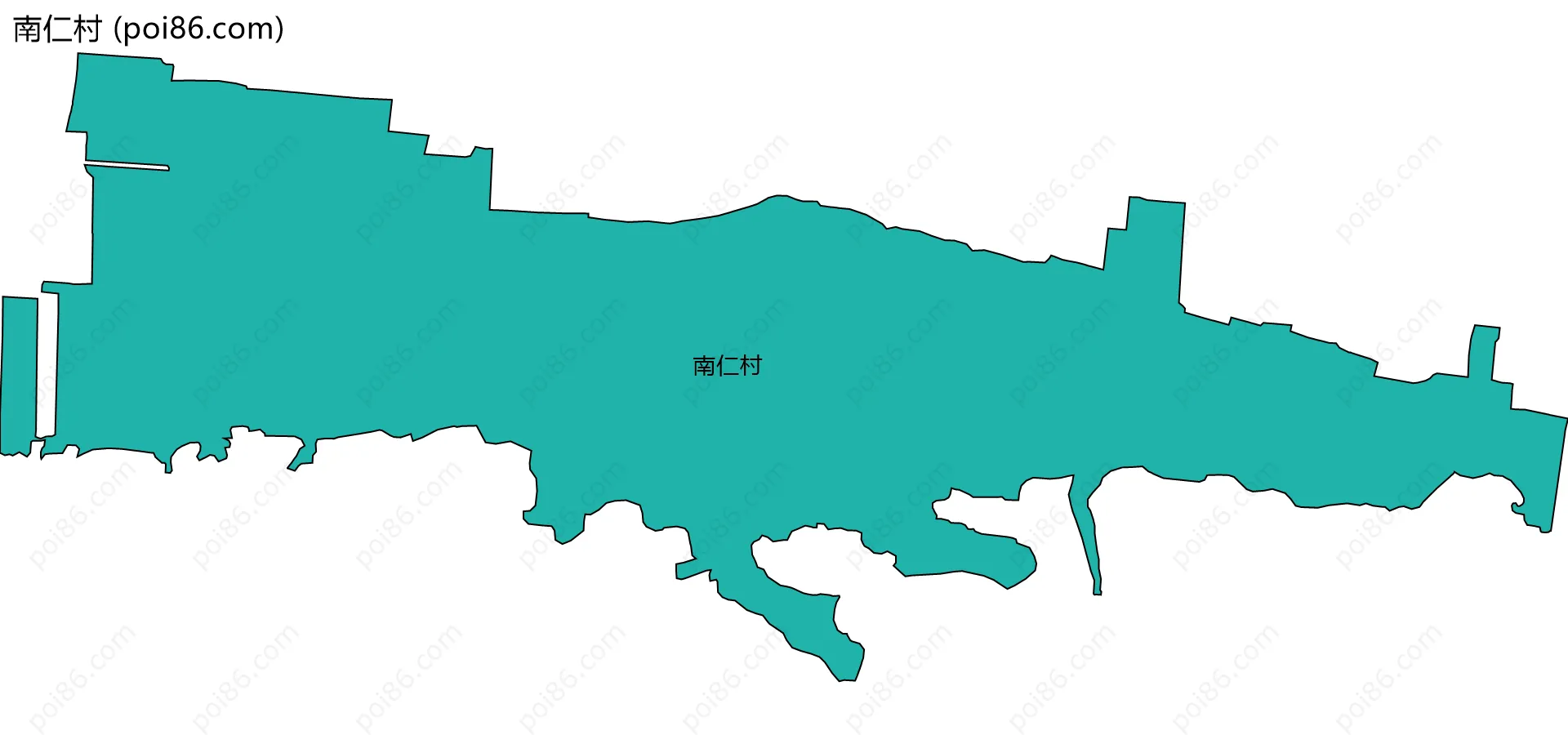 南仁村边界地图