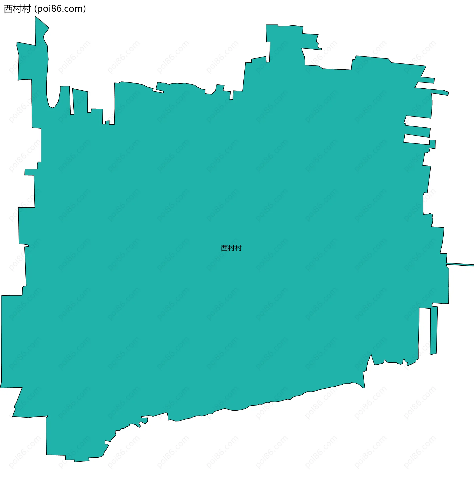 西村村边界地图