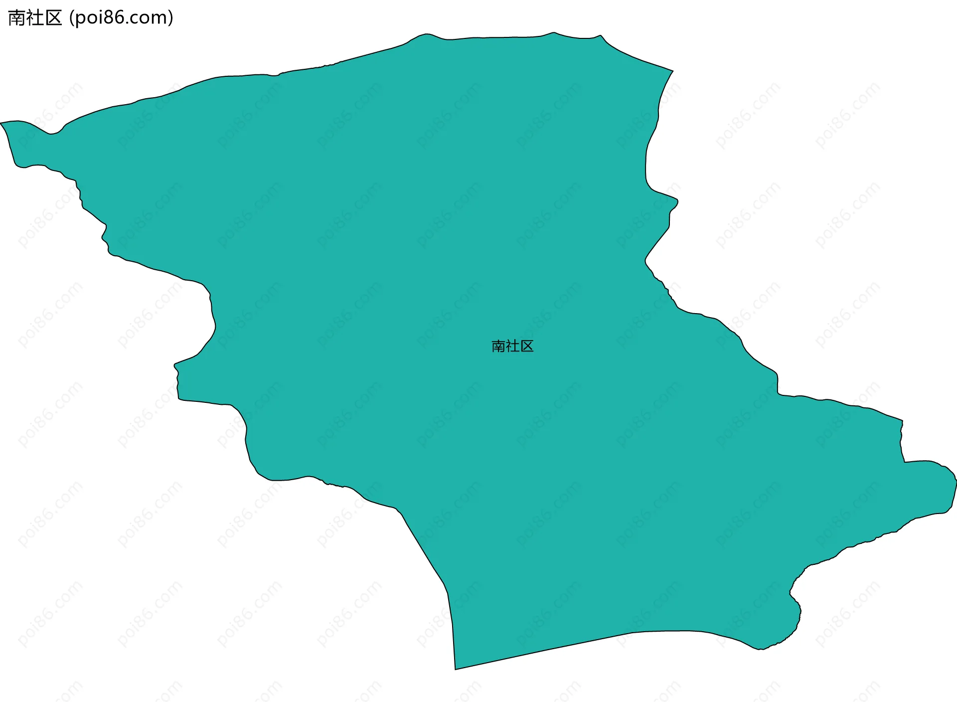 南社区边界地图