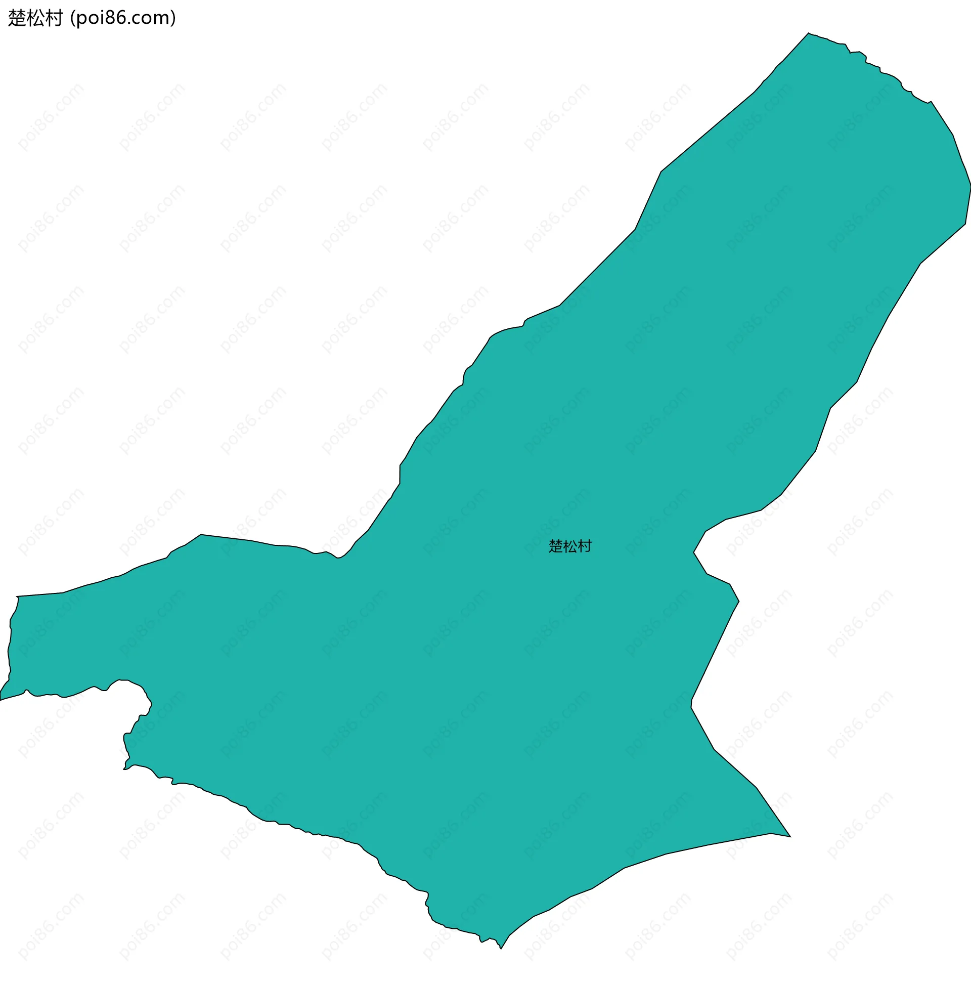 楚松村边界地图