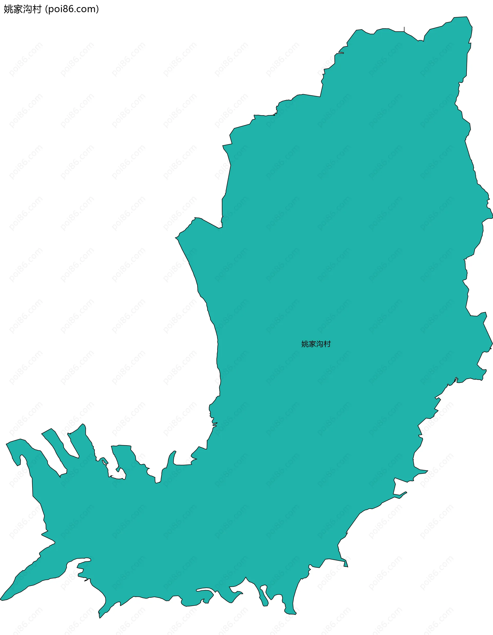 姚家沟村边界地图