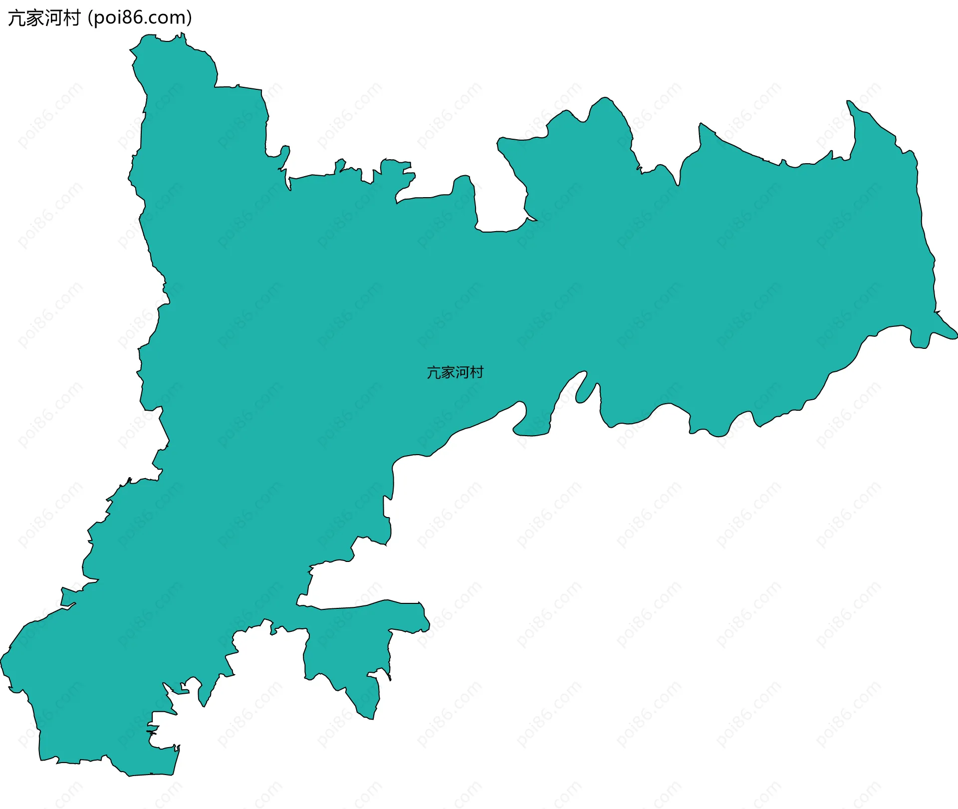 亢家河村边界地图