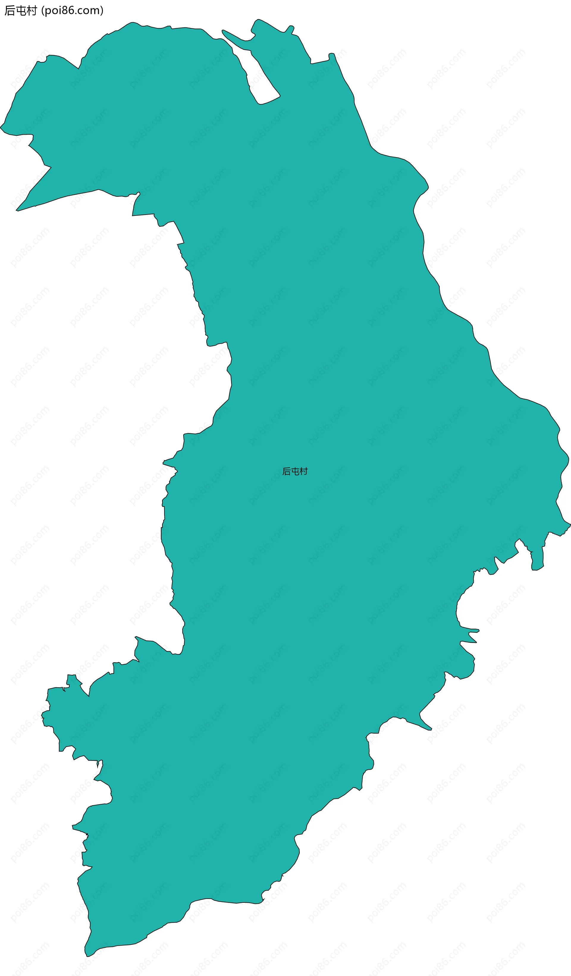 后屯村边界地图