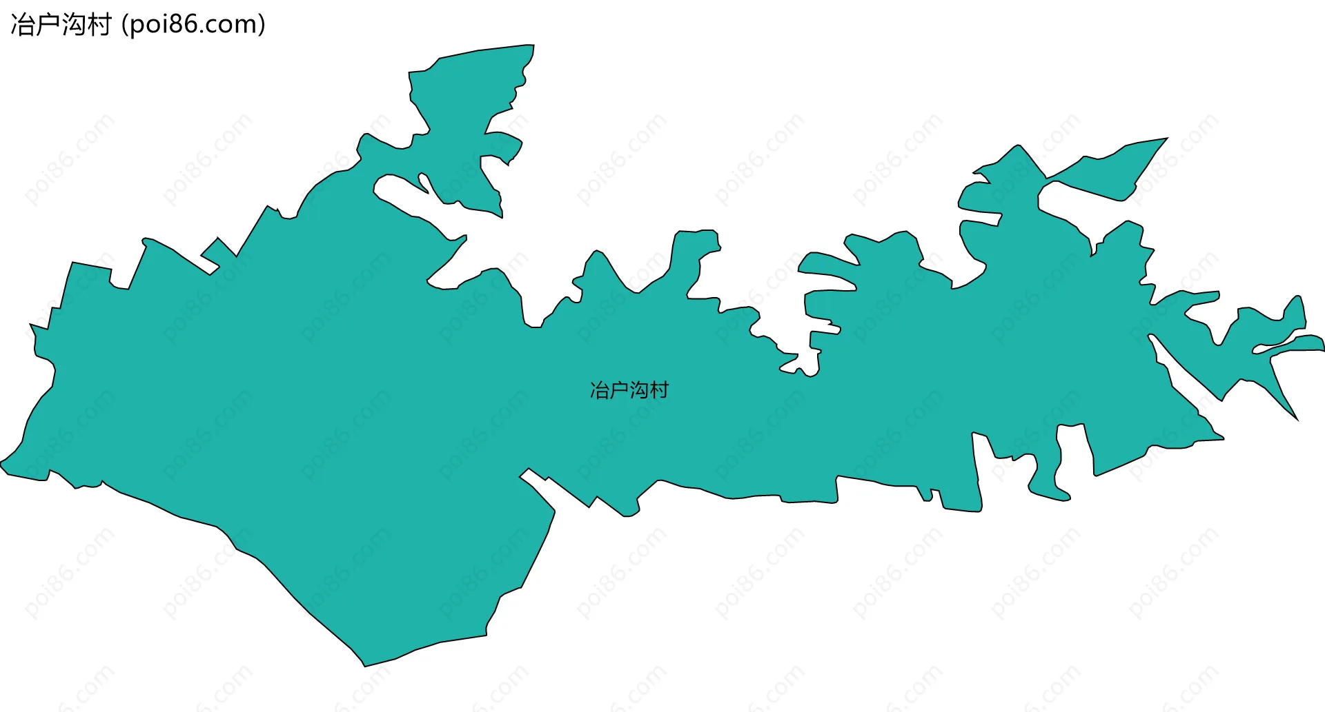 冶户沟村边界地图