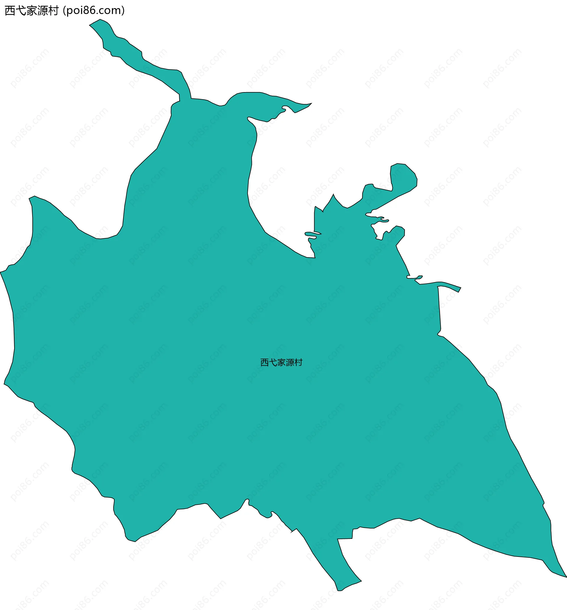 西弋家源村边界地图