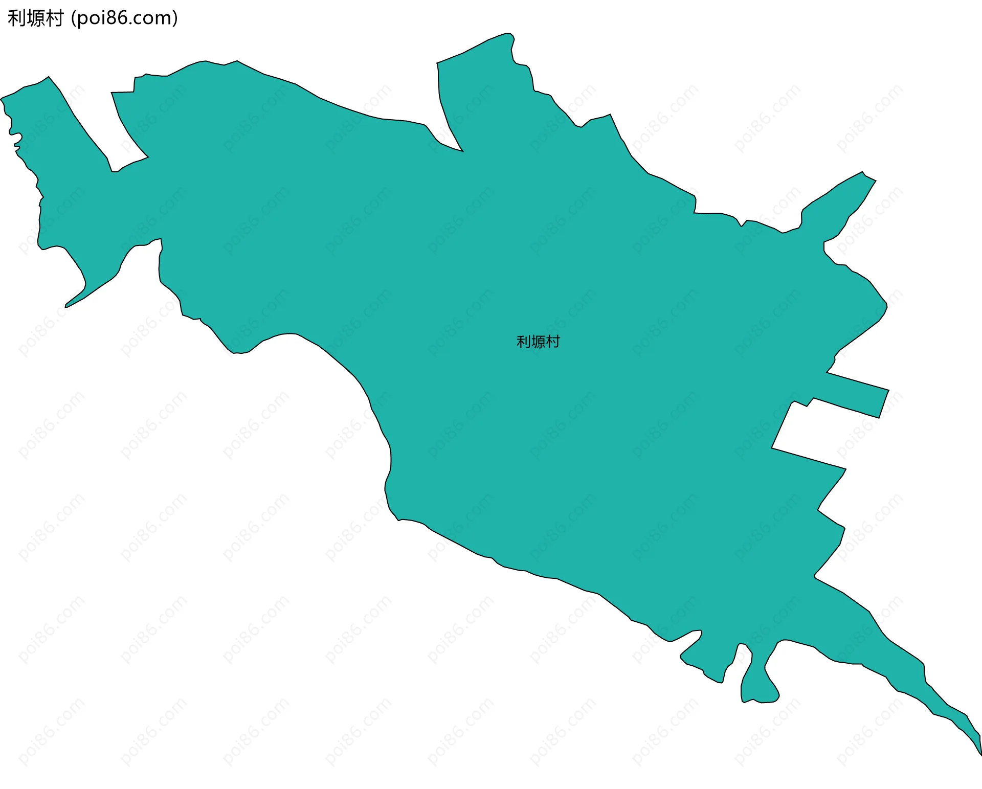 利塬村边界地图