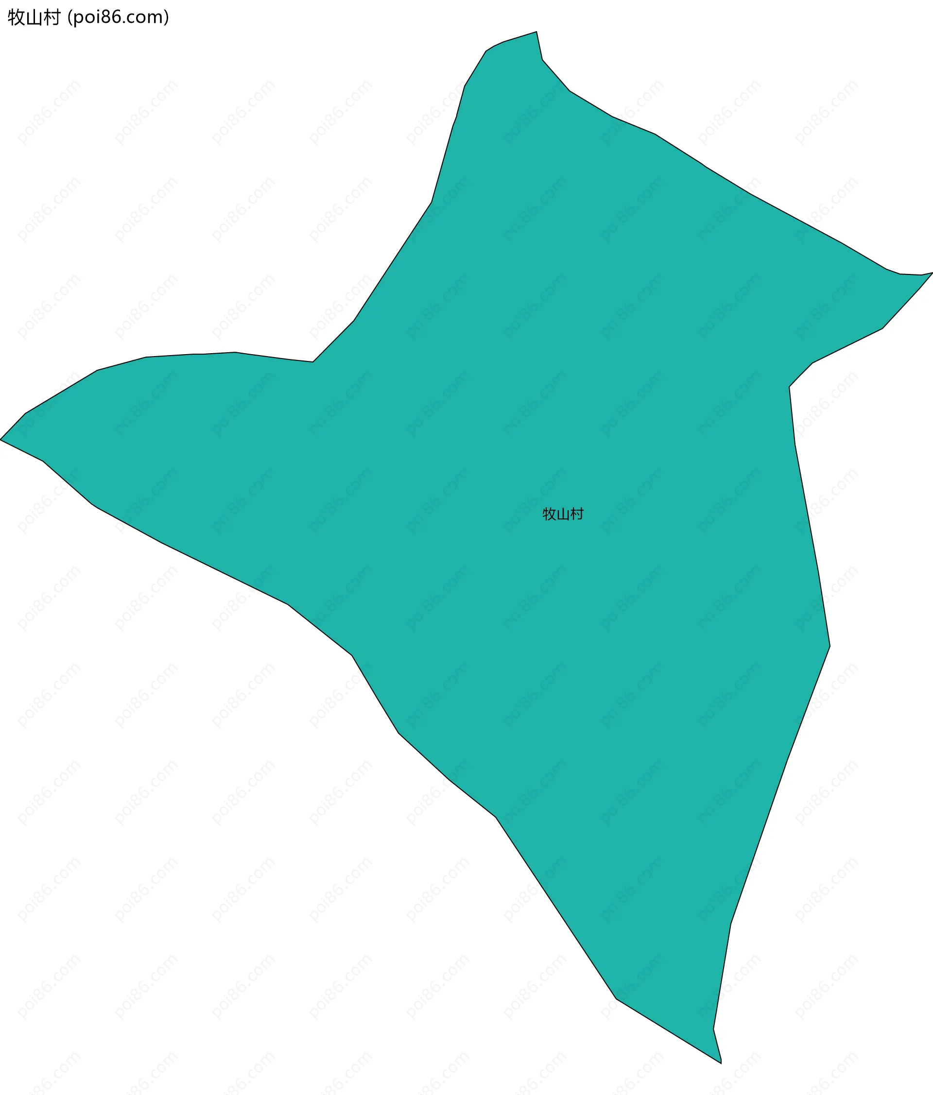 牧山村边界地图