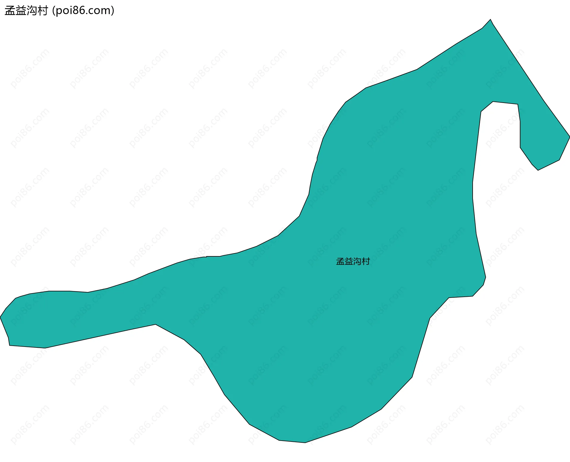 孟益沟村边界地图