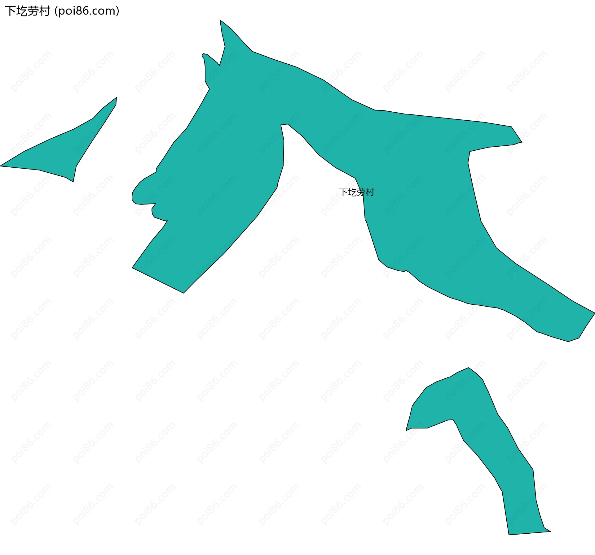 下圪劳村边界地图